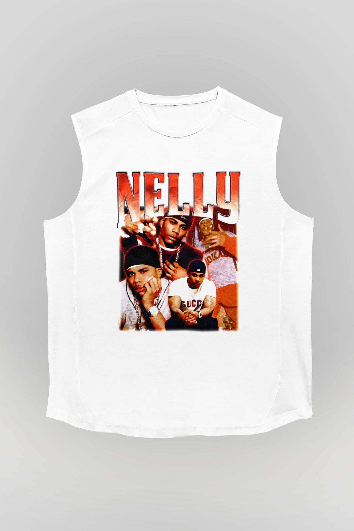 Nelly Beyaz Unisex Kolsuz Tişört