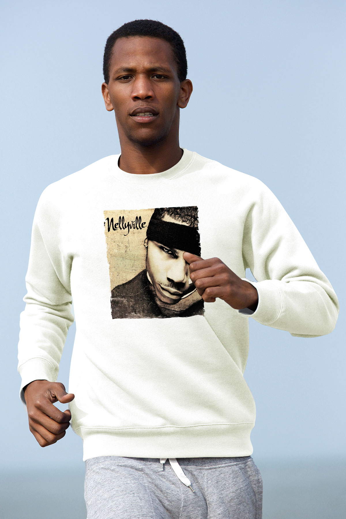 Nelly Beyaz Unisex Sweatshirt