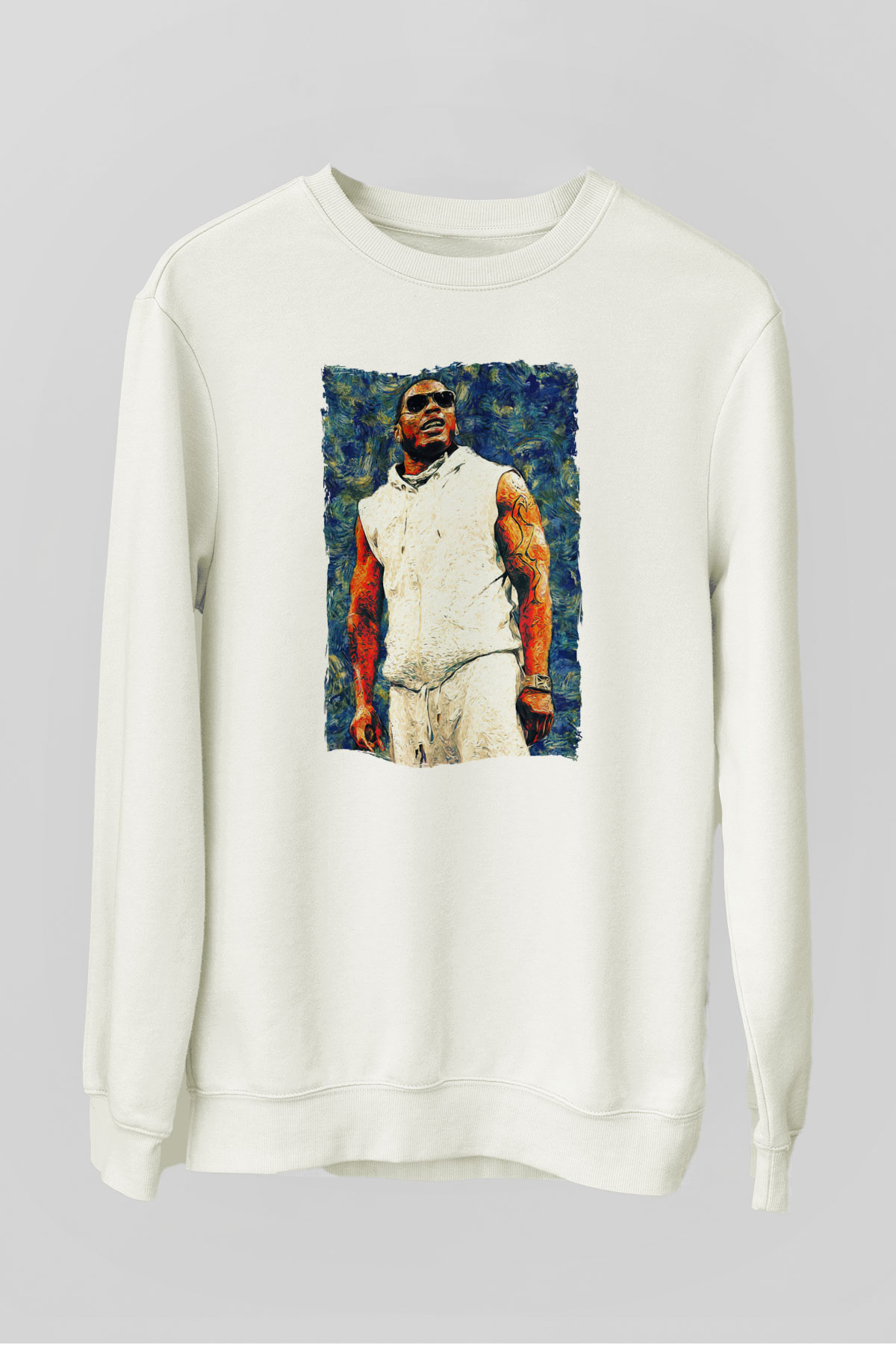 Nelly Beyaz Unisex Sweatshirt