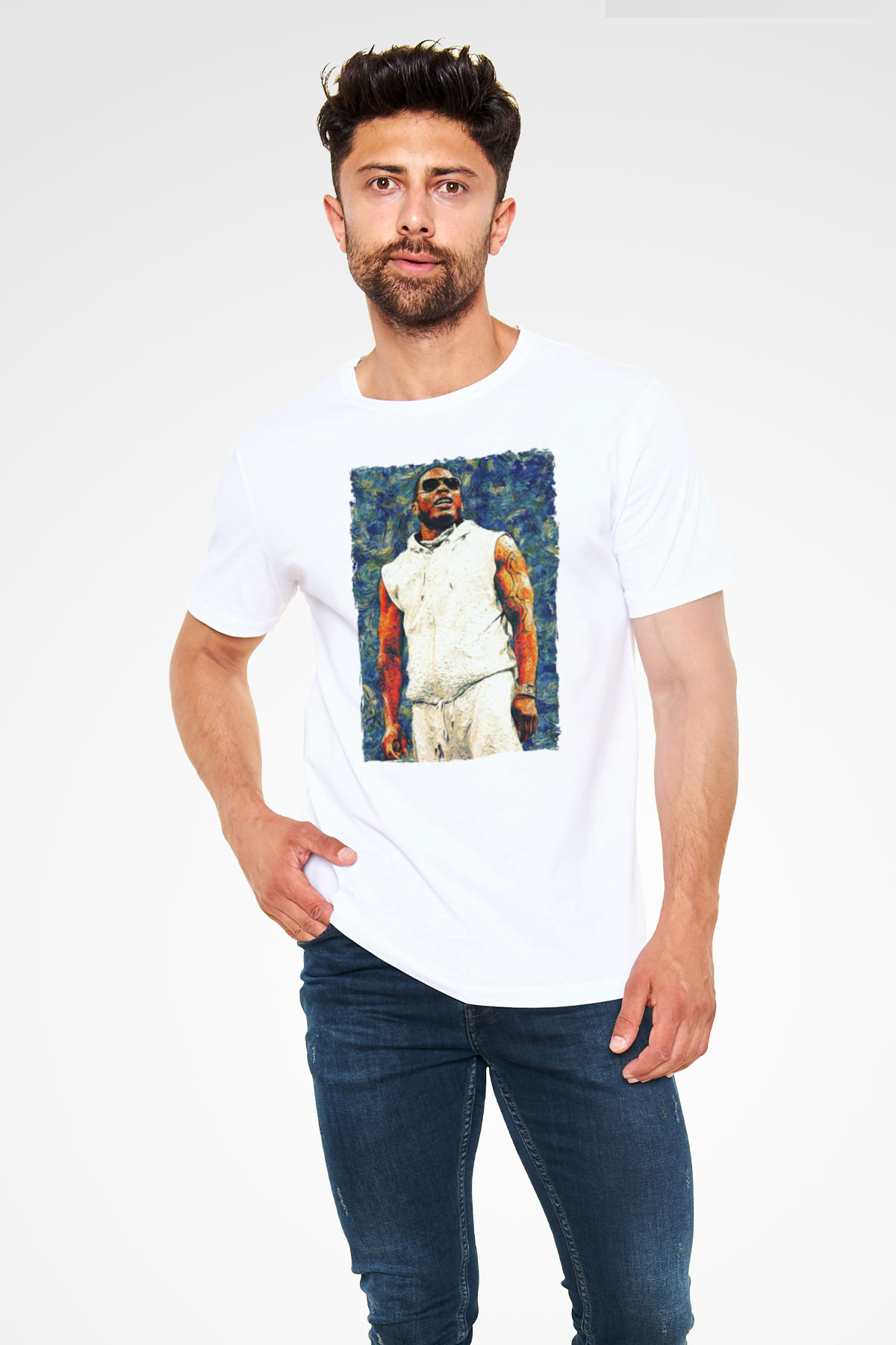 Nelly Beyaz Unisex Tişört T-Shirt - TişörtFabrikası