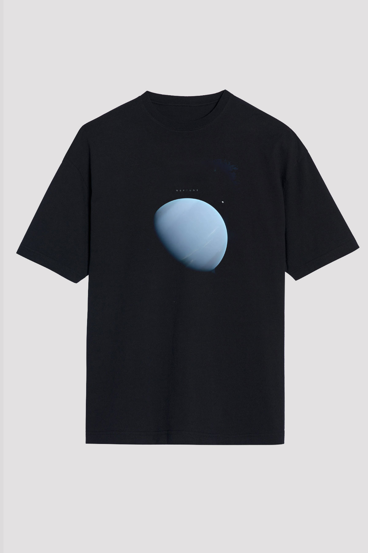 Neptün Fotoğraf Baskılı Unisex Oversize Tişört - Tshirt