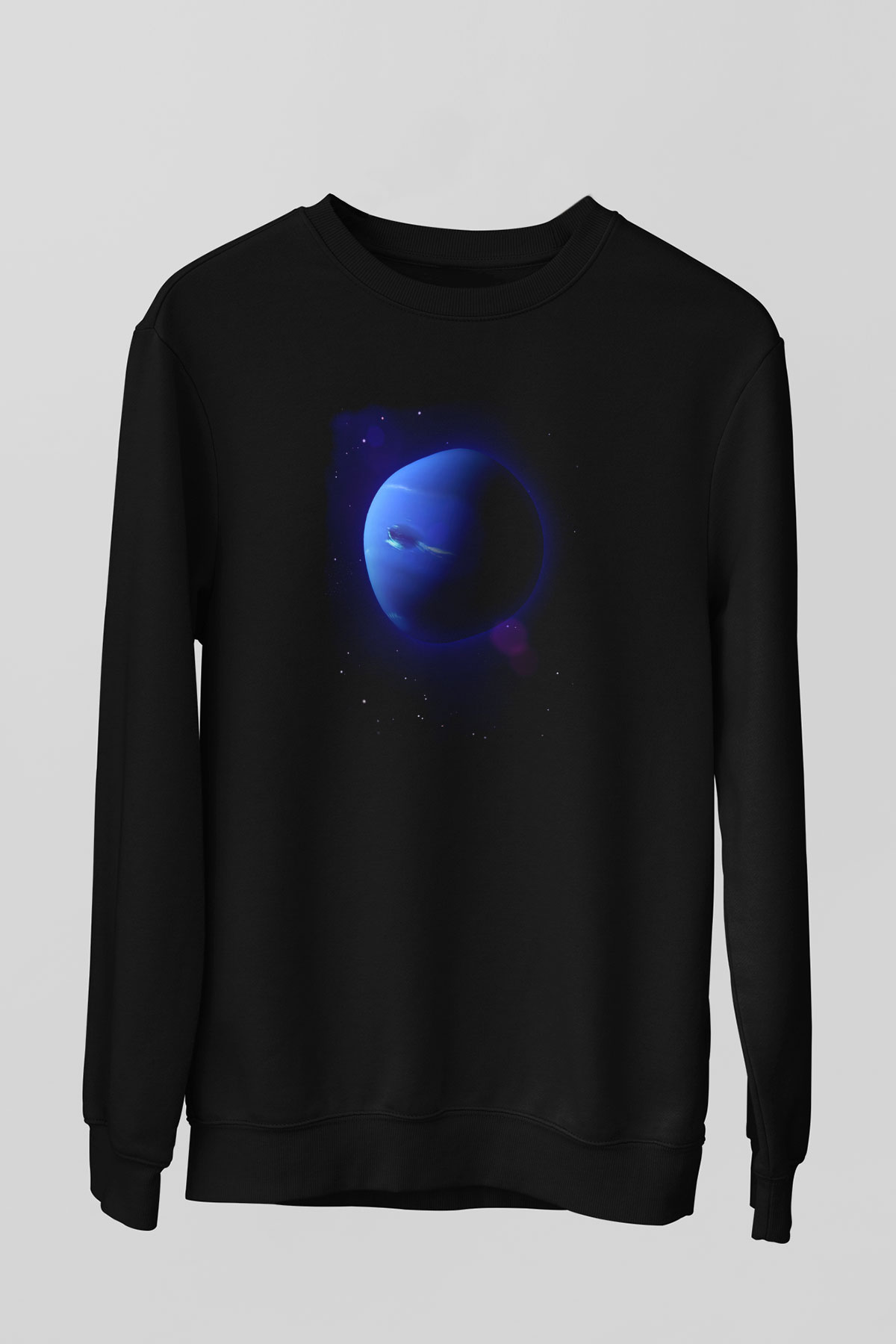 Neptün Siyah Unisex Sweatshirt