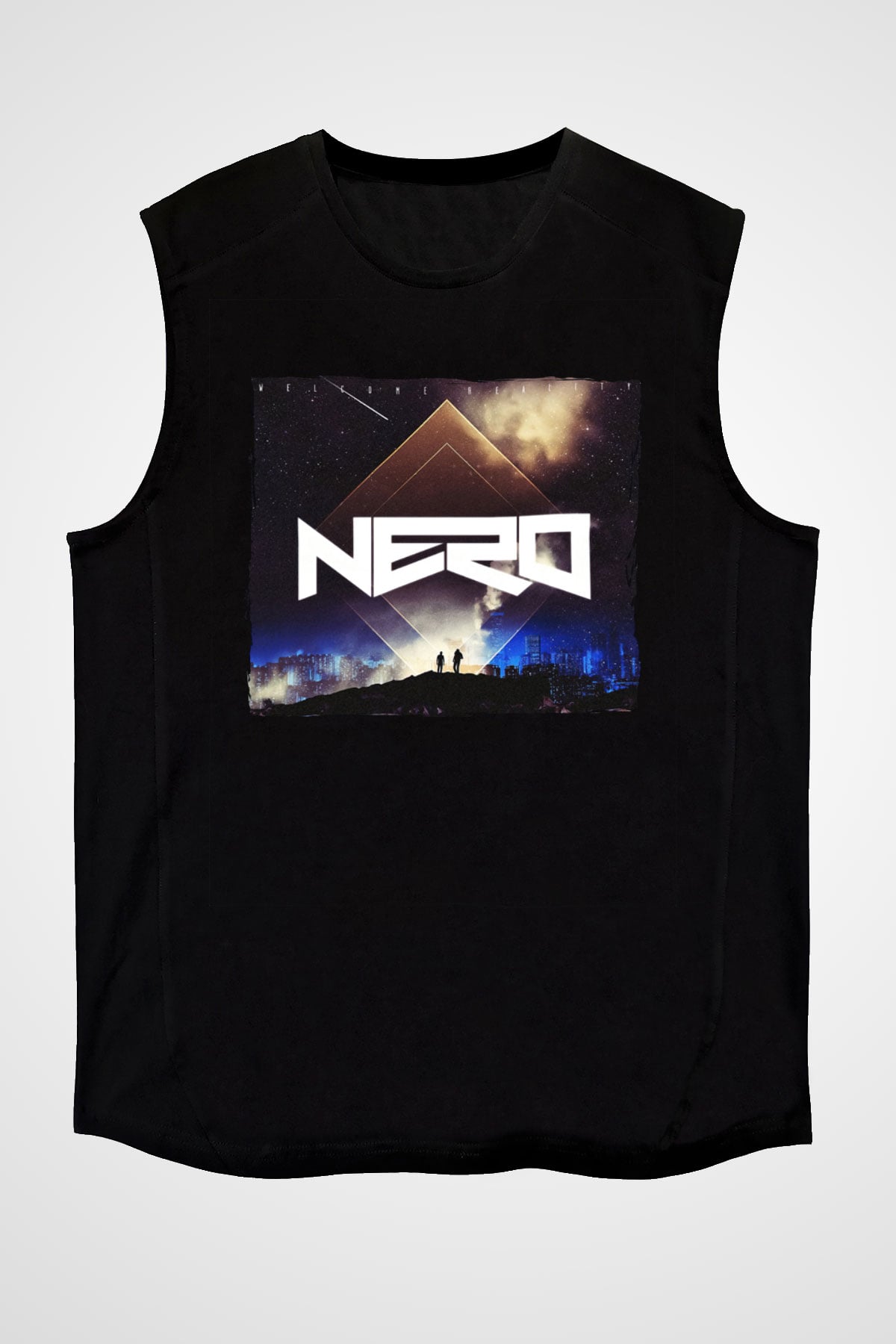 Nero Siyah Unisex Kolsuz Tişört