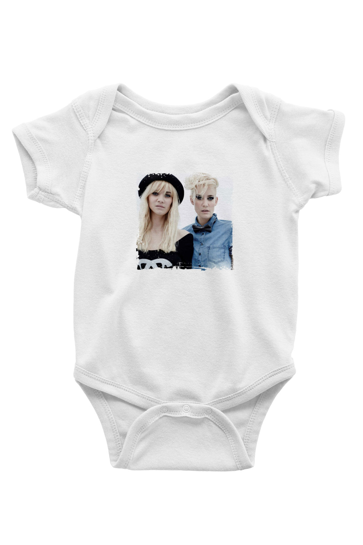 Nervo Baskılı Beyaz Bebek Body - Zıbın