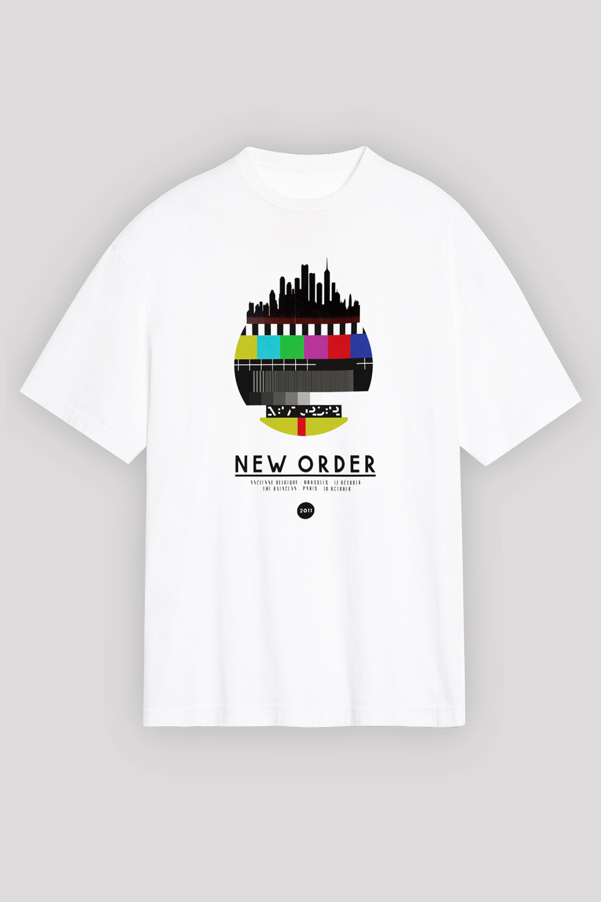 New Order Beyaz Unisex Oversize Tişört T-Shirt