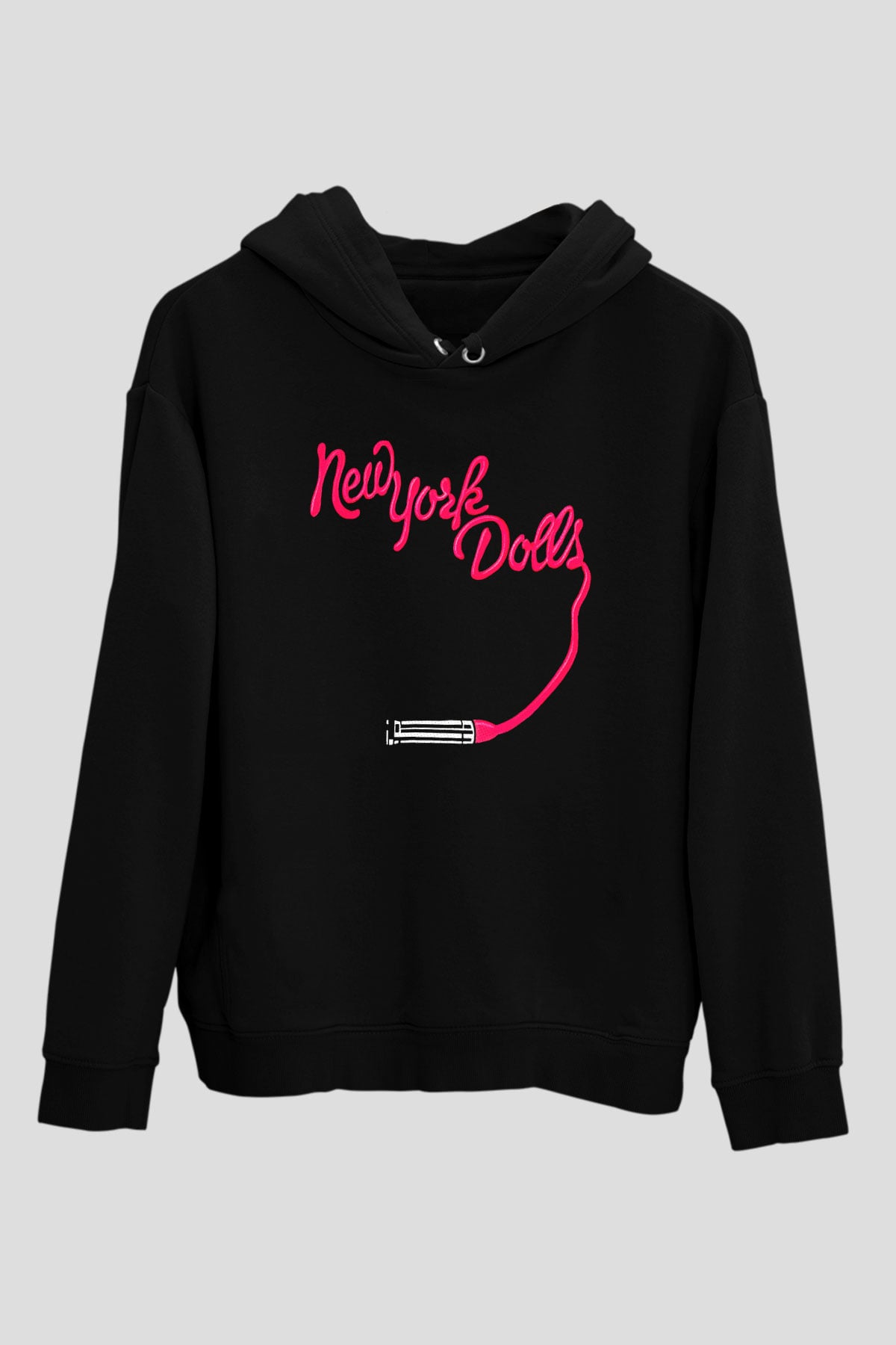 New York Dolls Siyah Unisex Hoodie