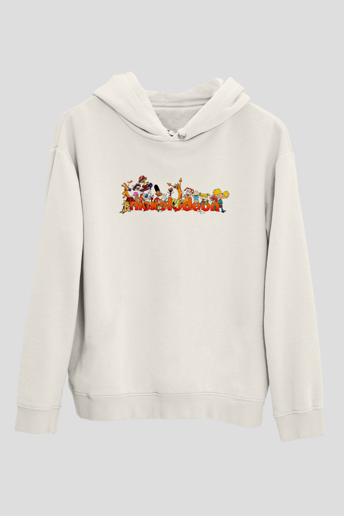 Nickelodeon Beyaz Unisex Hoodie