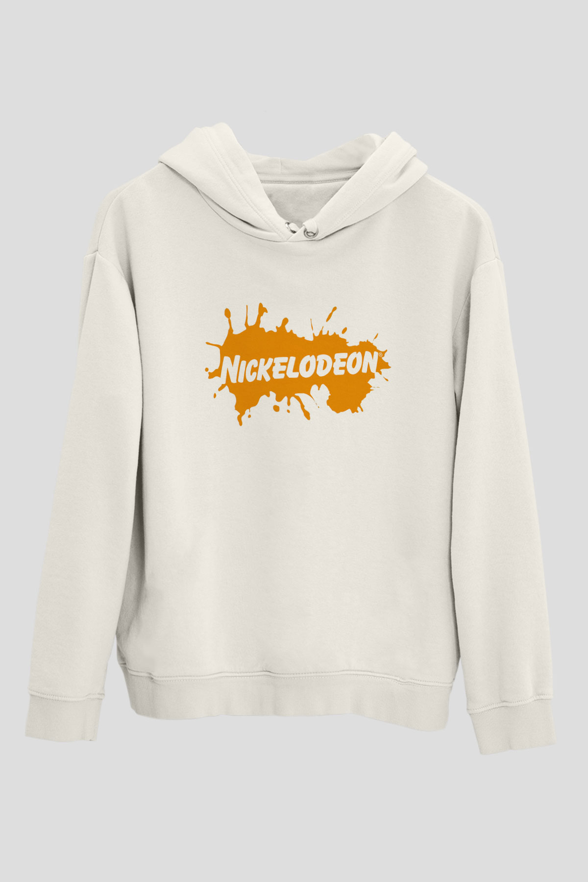 Nickelodeon Beyaz Unisex Kapşonlu Sweatshirt