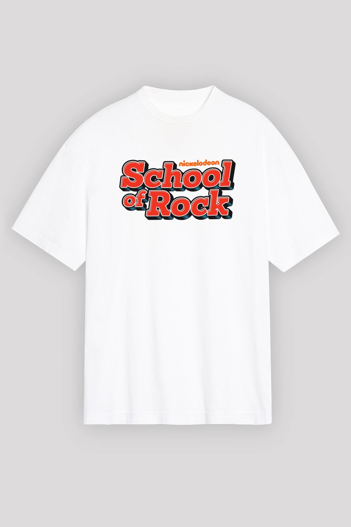 Nickelodeon Beyaz Unisex Oversize Tişört T-Shirt