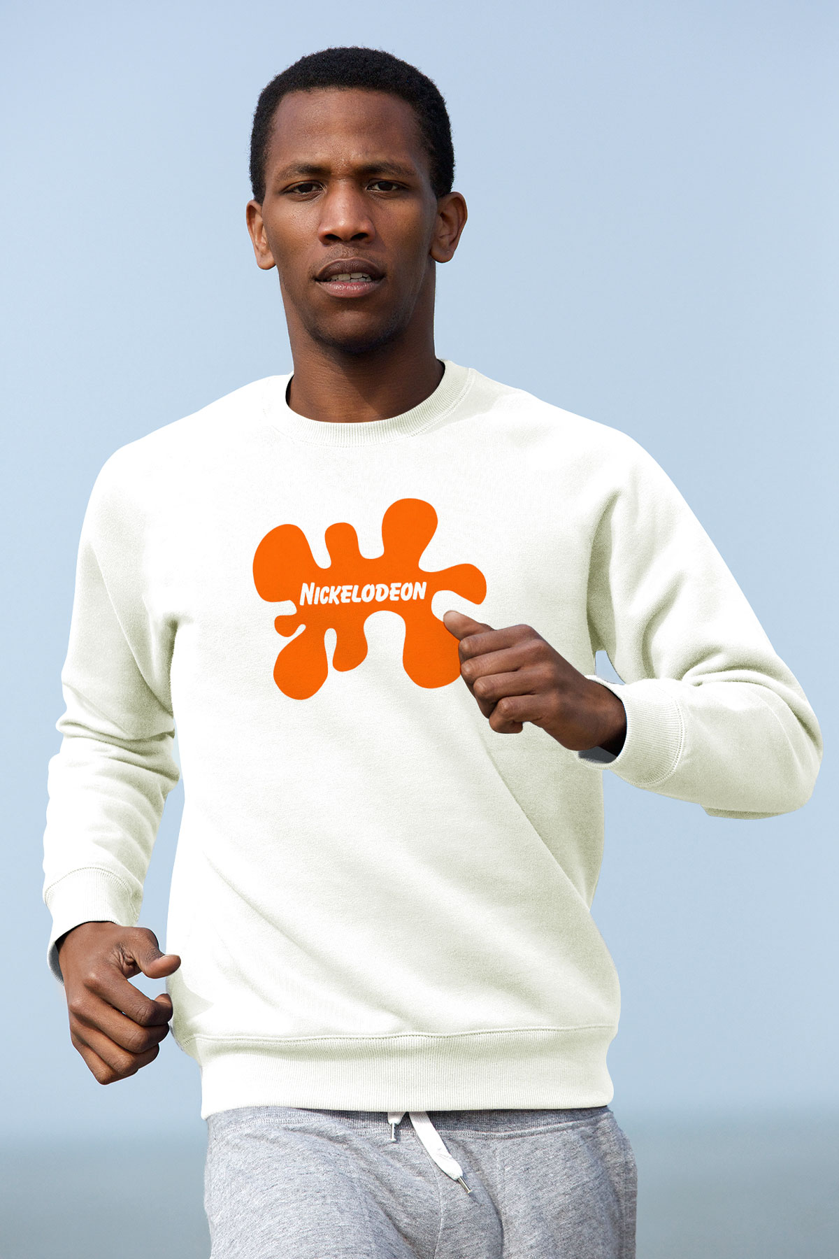 Nickelodeon Beyaz Unisex Sweatshirt