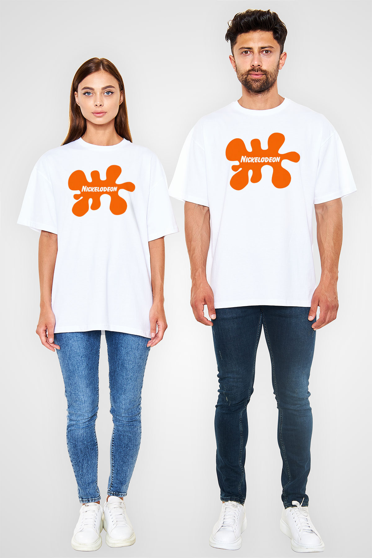 Nickelodeon Beyaz Oversize Tişört Oversize T-shirt