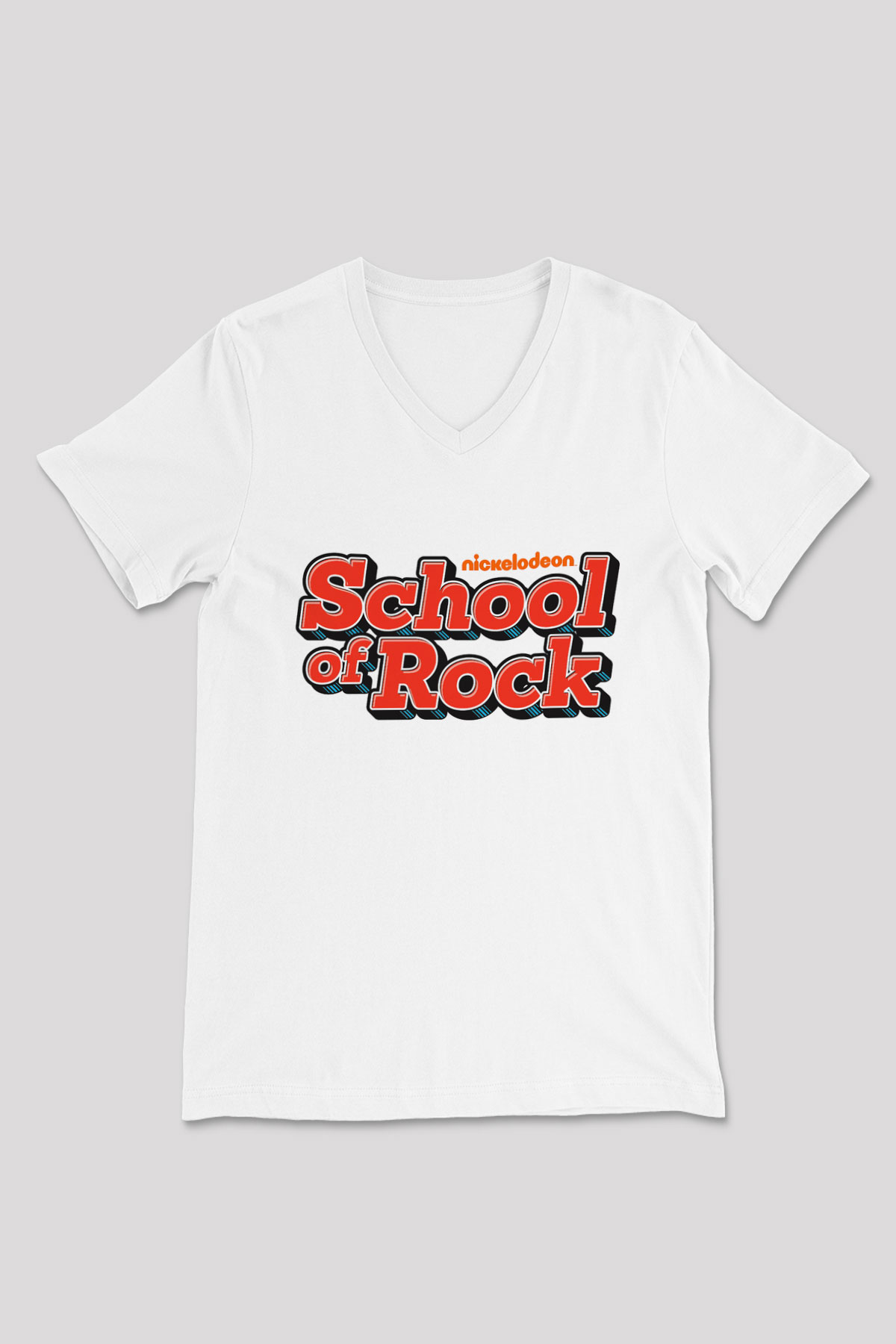 Nickelodeon Beyaz Unisex V Yaka Tişört T-Shirt