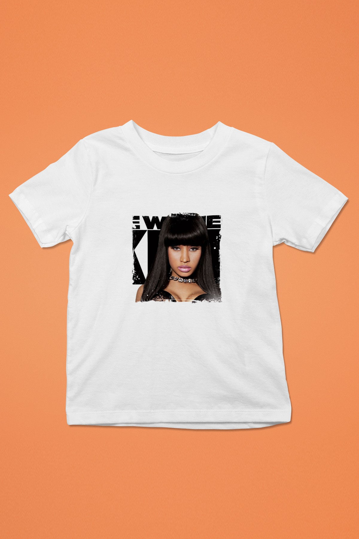 Nicki Minaj Baskılı Unisex Beyaz Çocuk Tişört