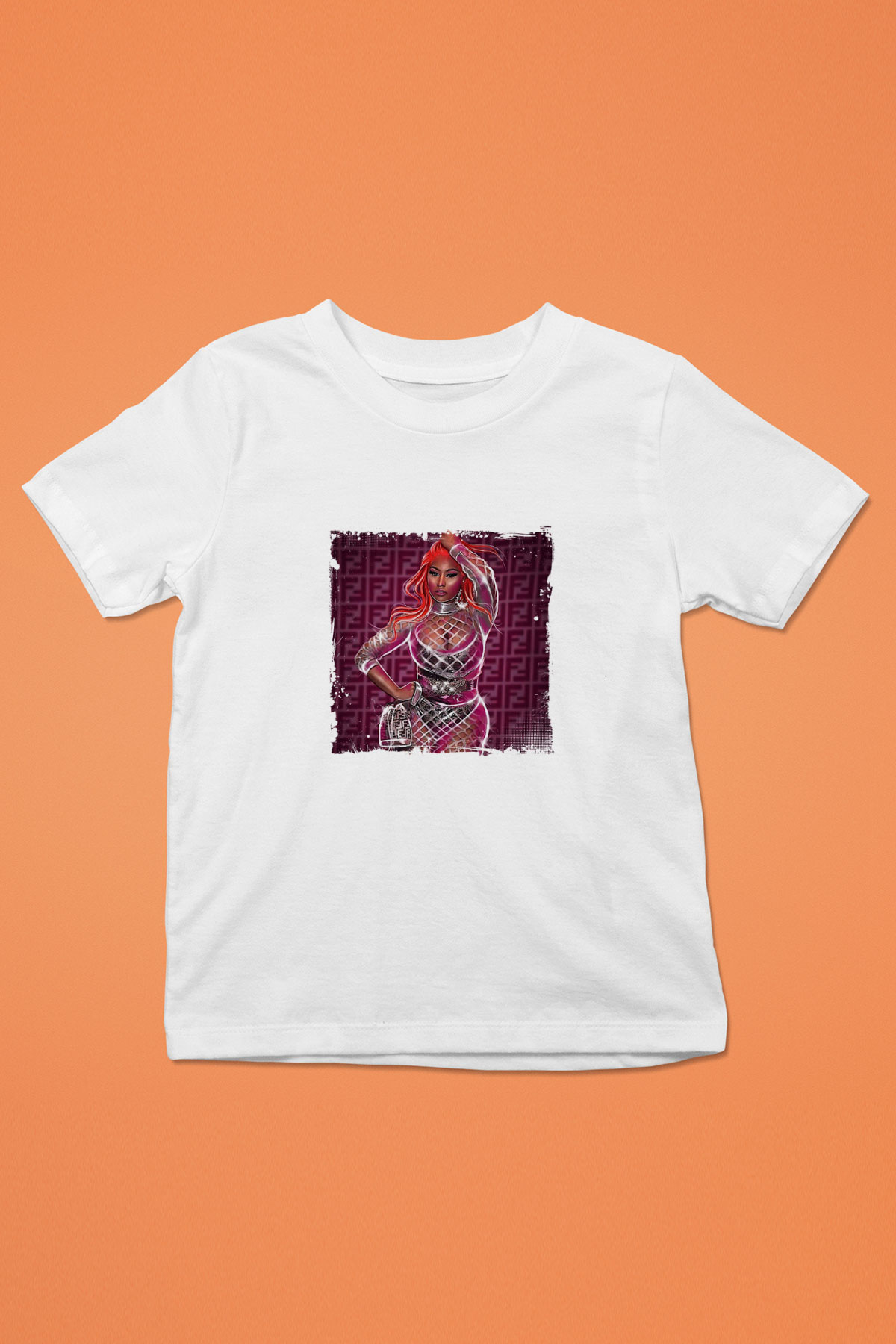 Nicki Minaj Baskılı Unisex Beyaz Çocuk Tişört