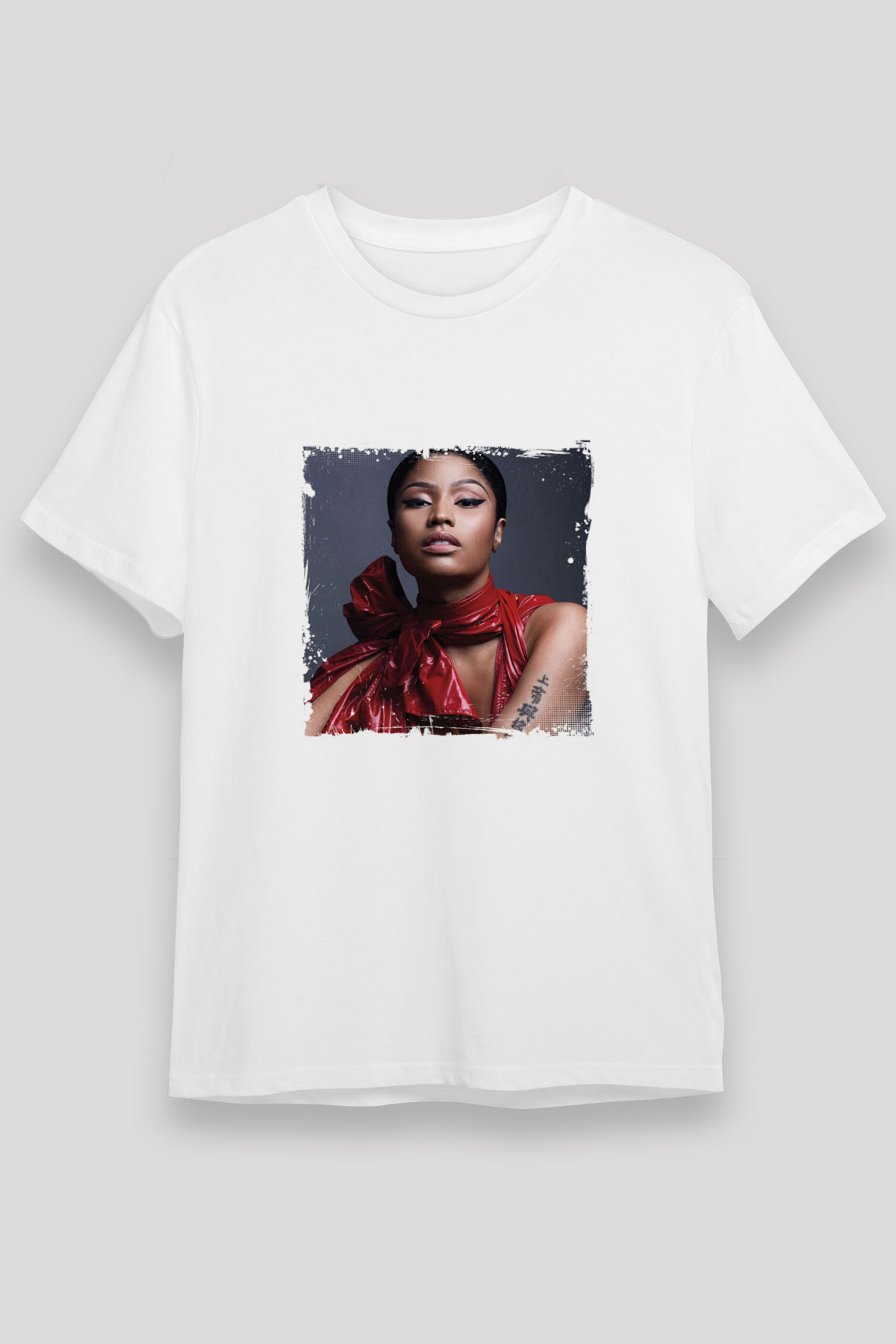 Nicki Minaj Baskılı Unisex Beyaz Tişört