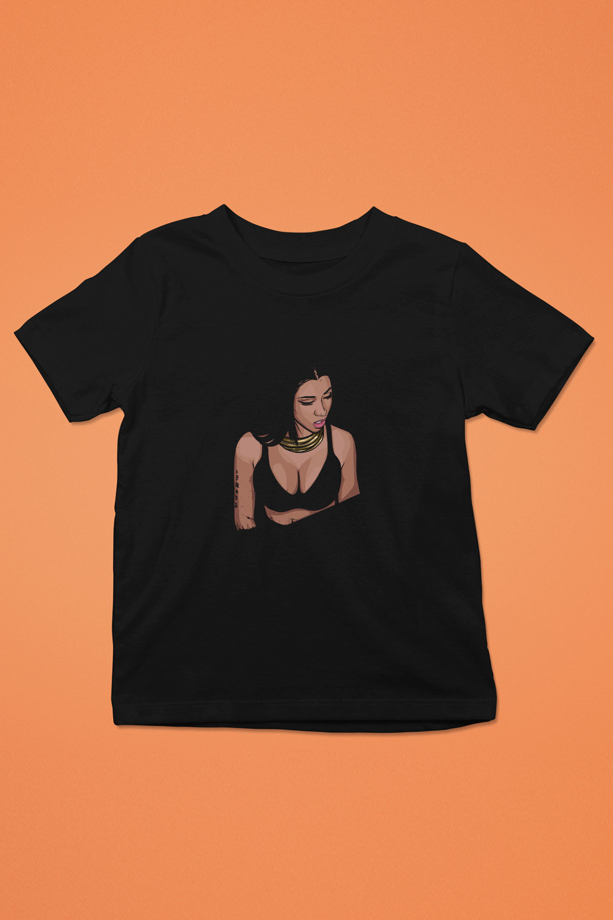 Nicki Minaj Baskılı Unisex Siyah Çocuk Tişört