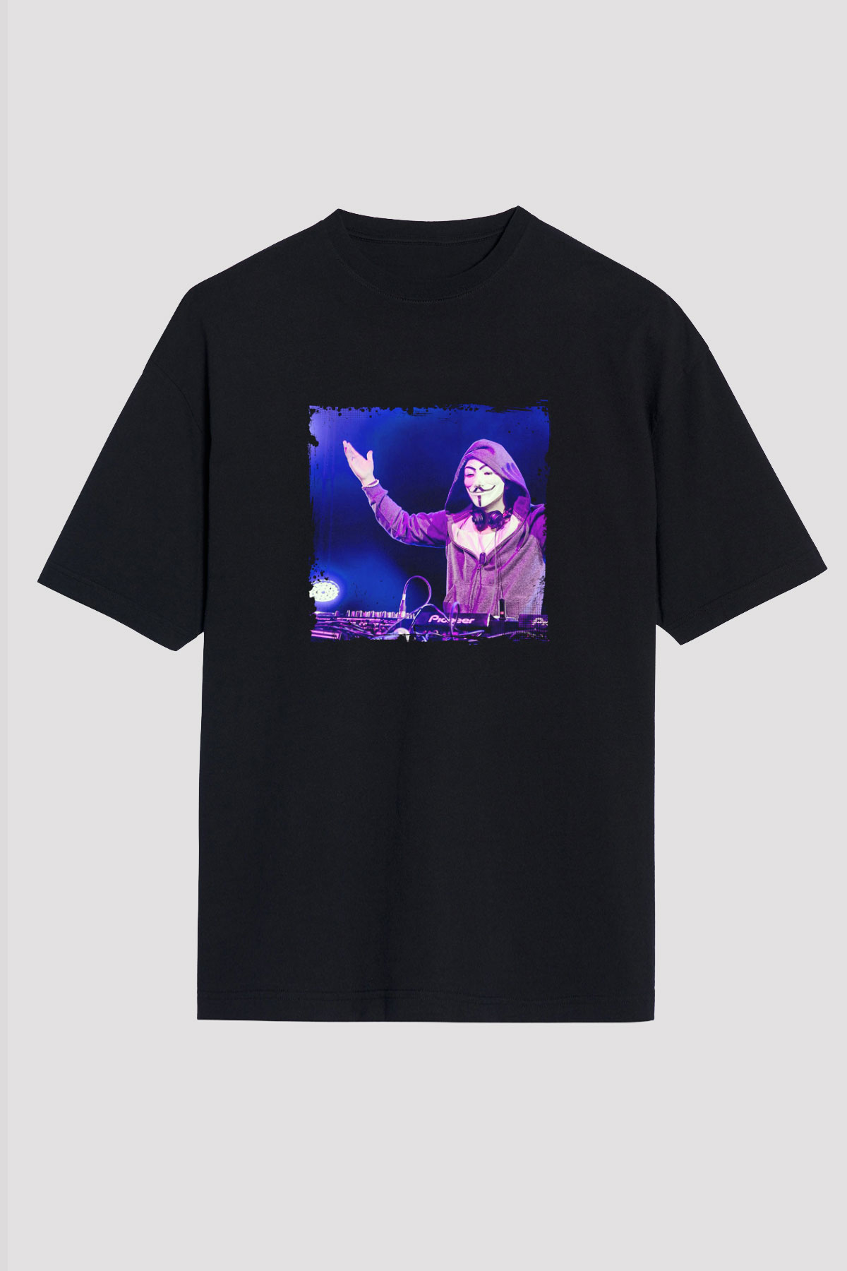 Nicky Romero Baskılı Unisex Oversize Siyah Tişört