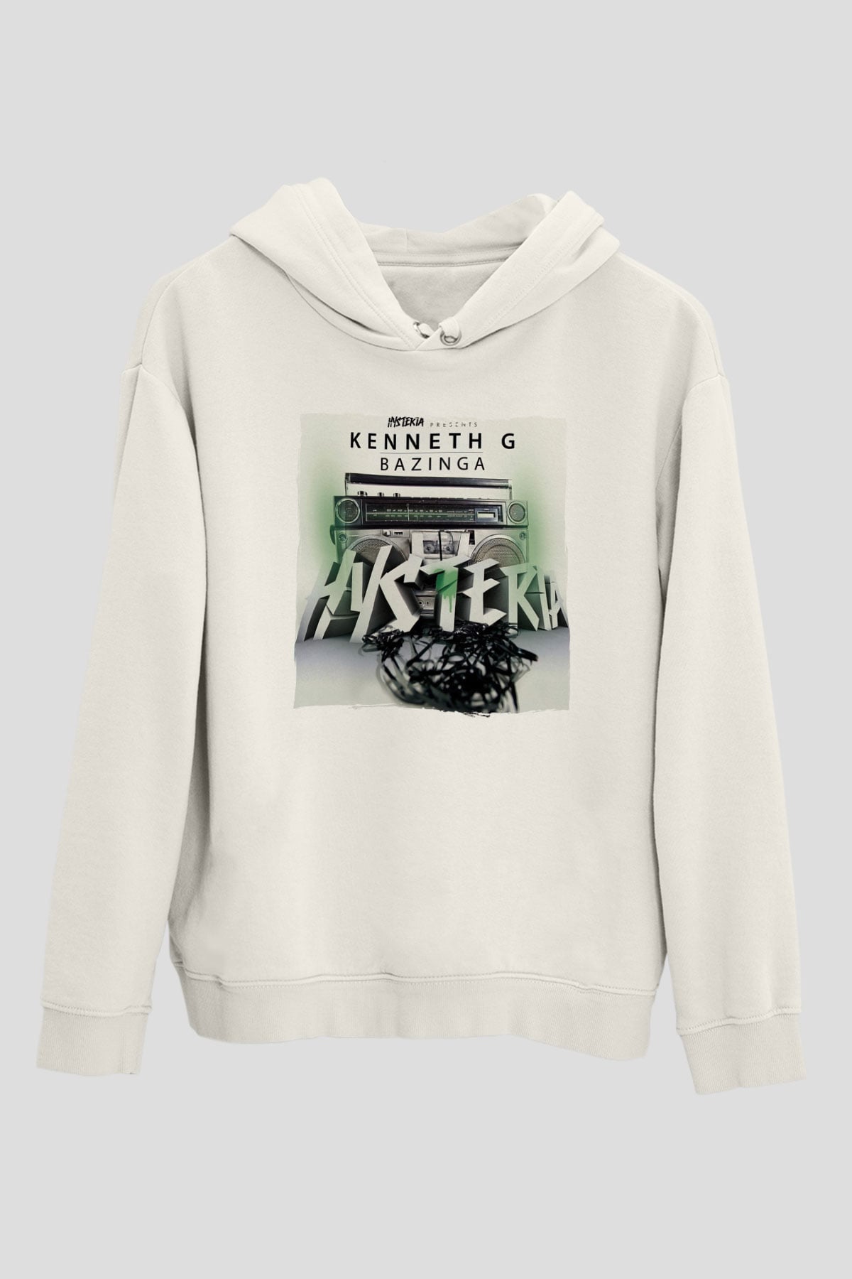 Nicky Romero Beyaz Unisex Kapüşonlu Sweatshirt
