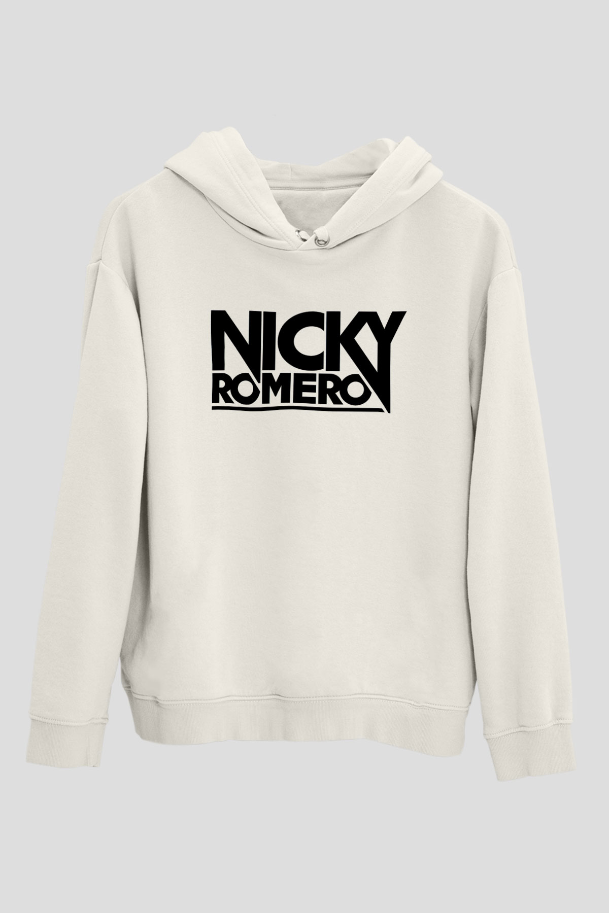 Nicky Romero Beyaz Unisex Kapüşonlu Sweatshirt