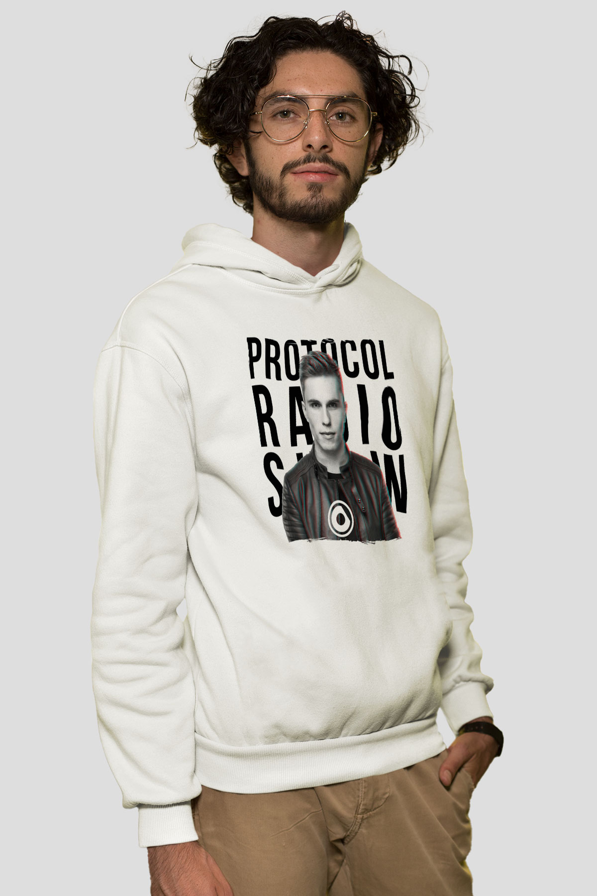 Nicky Romero Beyaz Unisex Kapüşonlu Sweatshirt