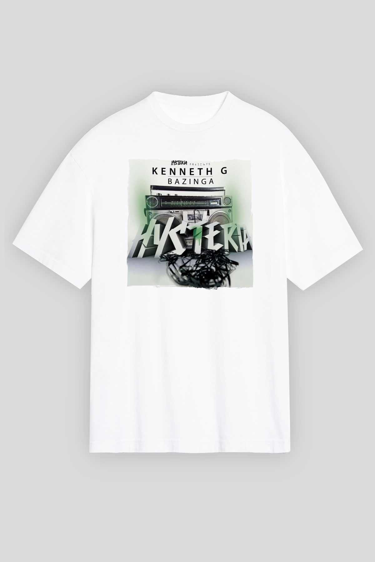 Nicky Romero Beyaz Oversize Tişört Oversize T-shirt - TişörtFabrikası