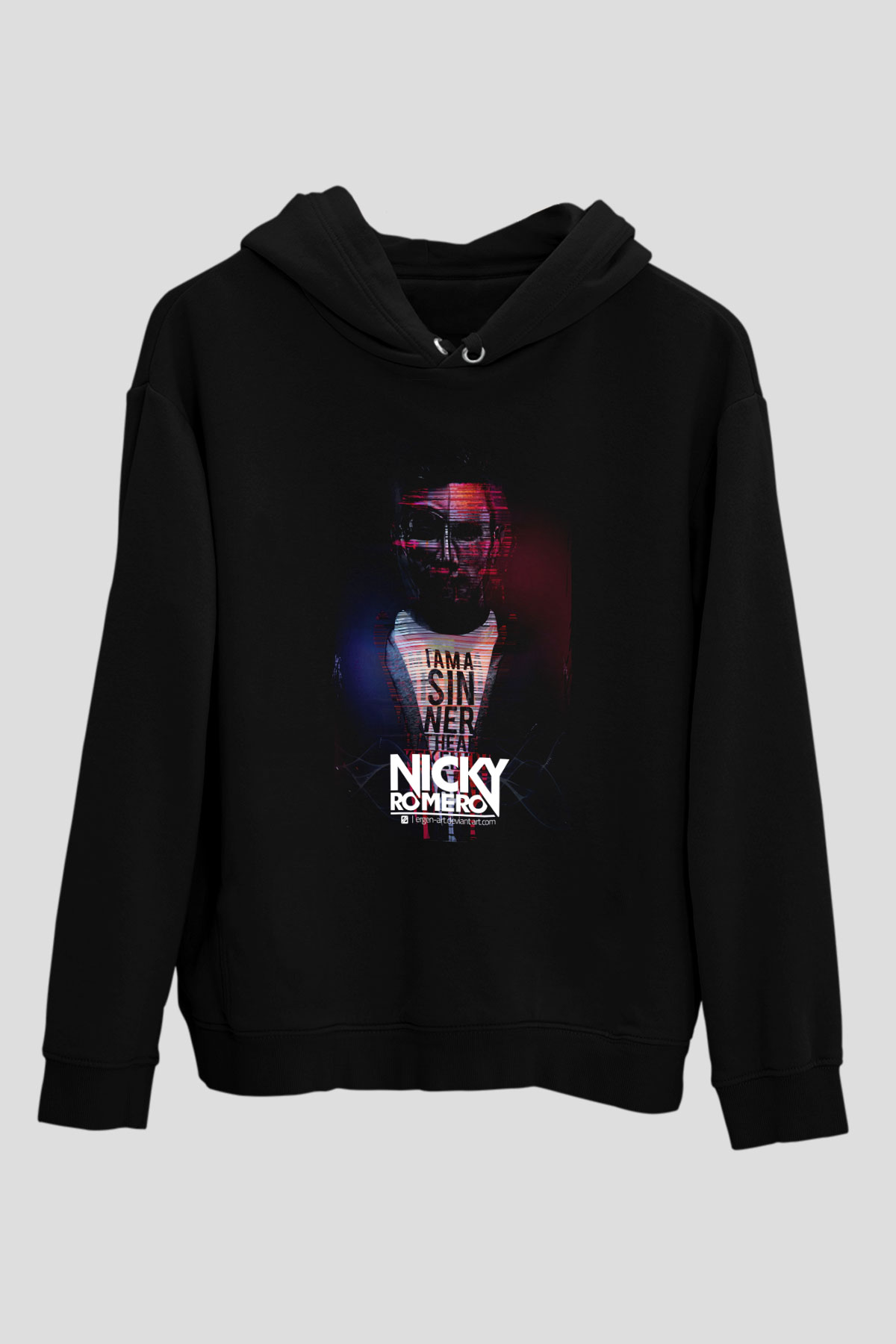 Nicky Romero Siyah Unisex Kapüşonlu Sweatshirt