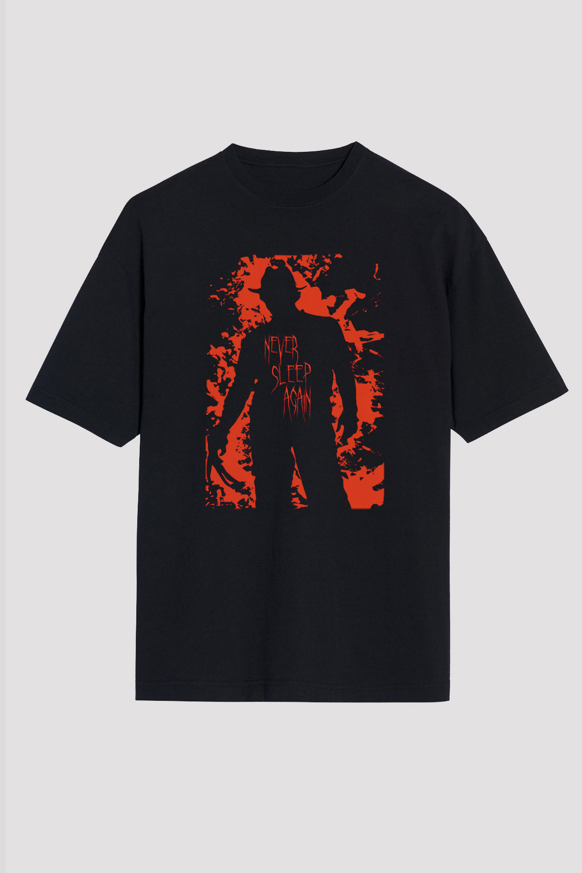 Nightmare on Elm Street Elm Sokağı Siyah Unisex Oversize Tişört
