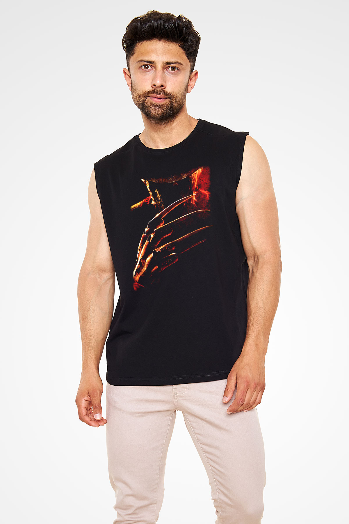 Nightmare on Elm Street Elm Sokağı Siyah Unisex Kolsuz Tişört
