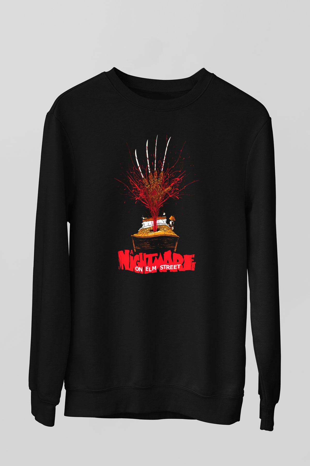 Nightmare on Elm Street Elm Sokağı Siyah Unisex Sweatshirt