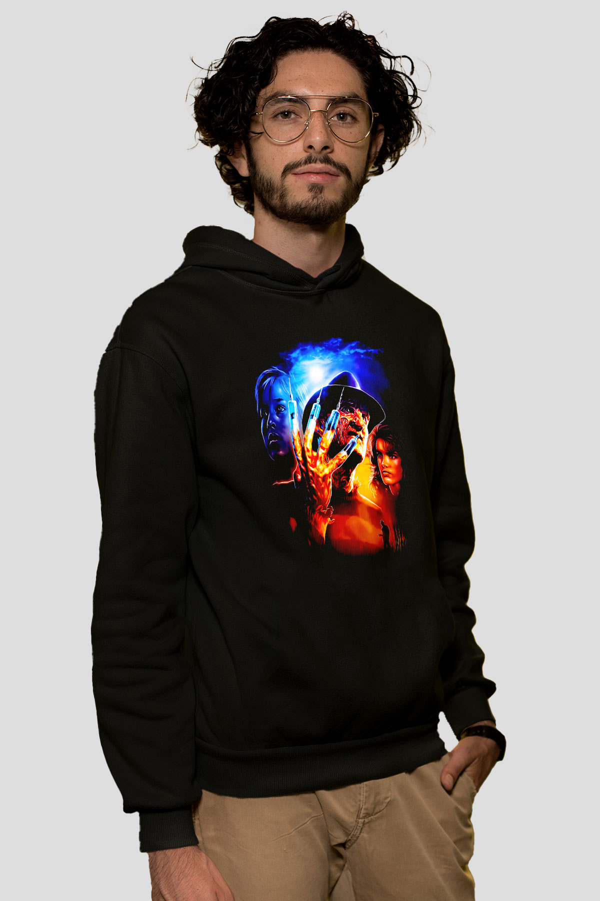 Nightmare on Elm Street Elm Sokağı Siyah Unisex Hoodie