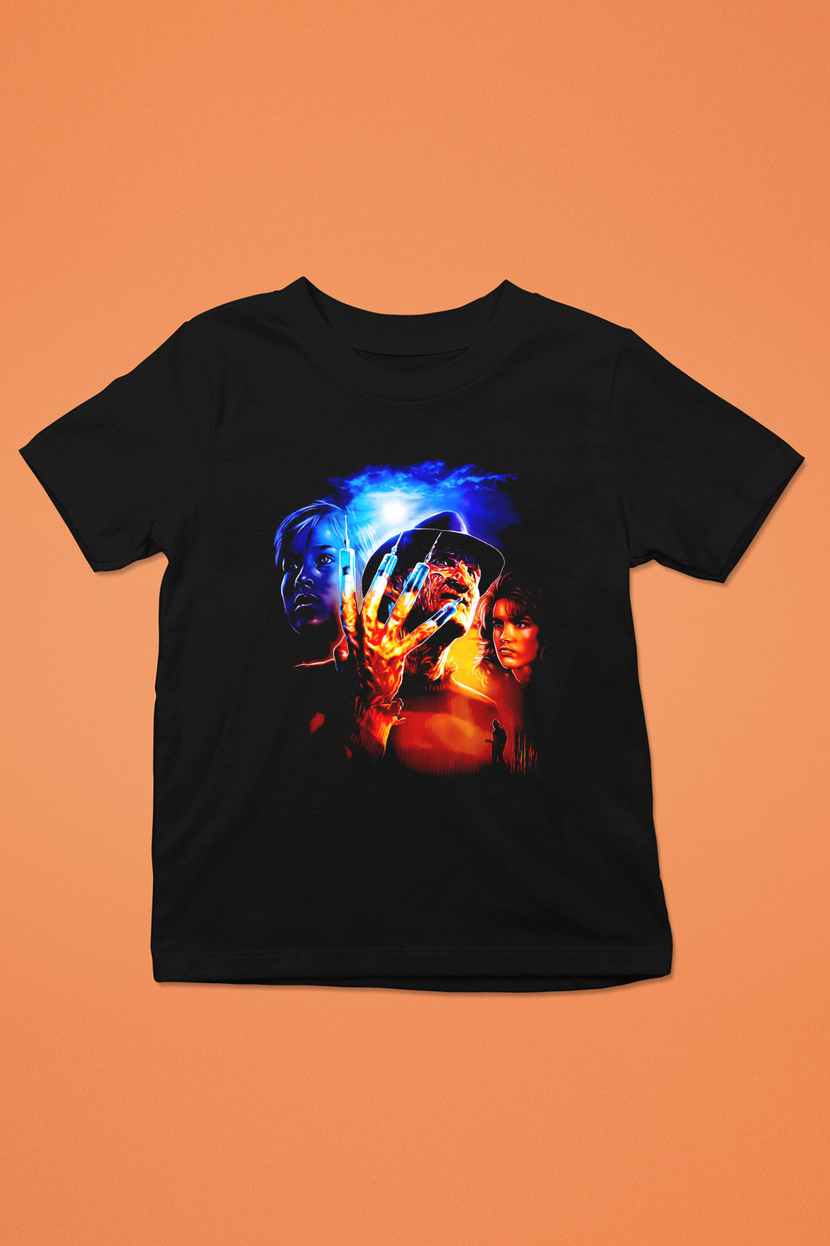 Nightmare on Elm Street Elm Sokağı Siyah Unisex  Çocuk Tişört