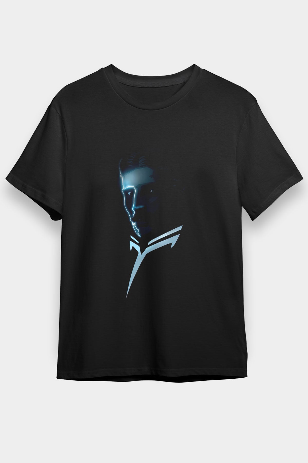 Nikola Tesla Akım Baskılı Unisex Siyah Tişört