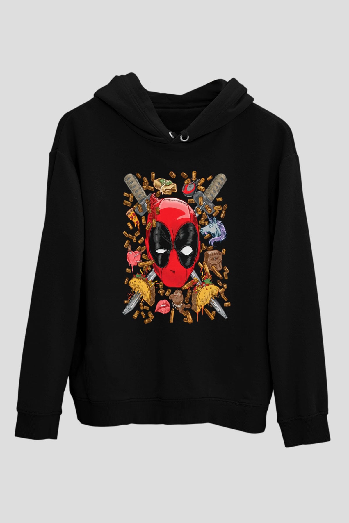Ninja DeadpoolSiyah  Unisex Hoodie