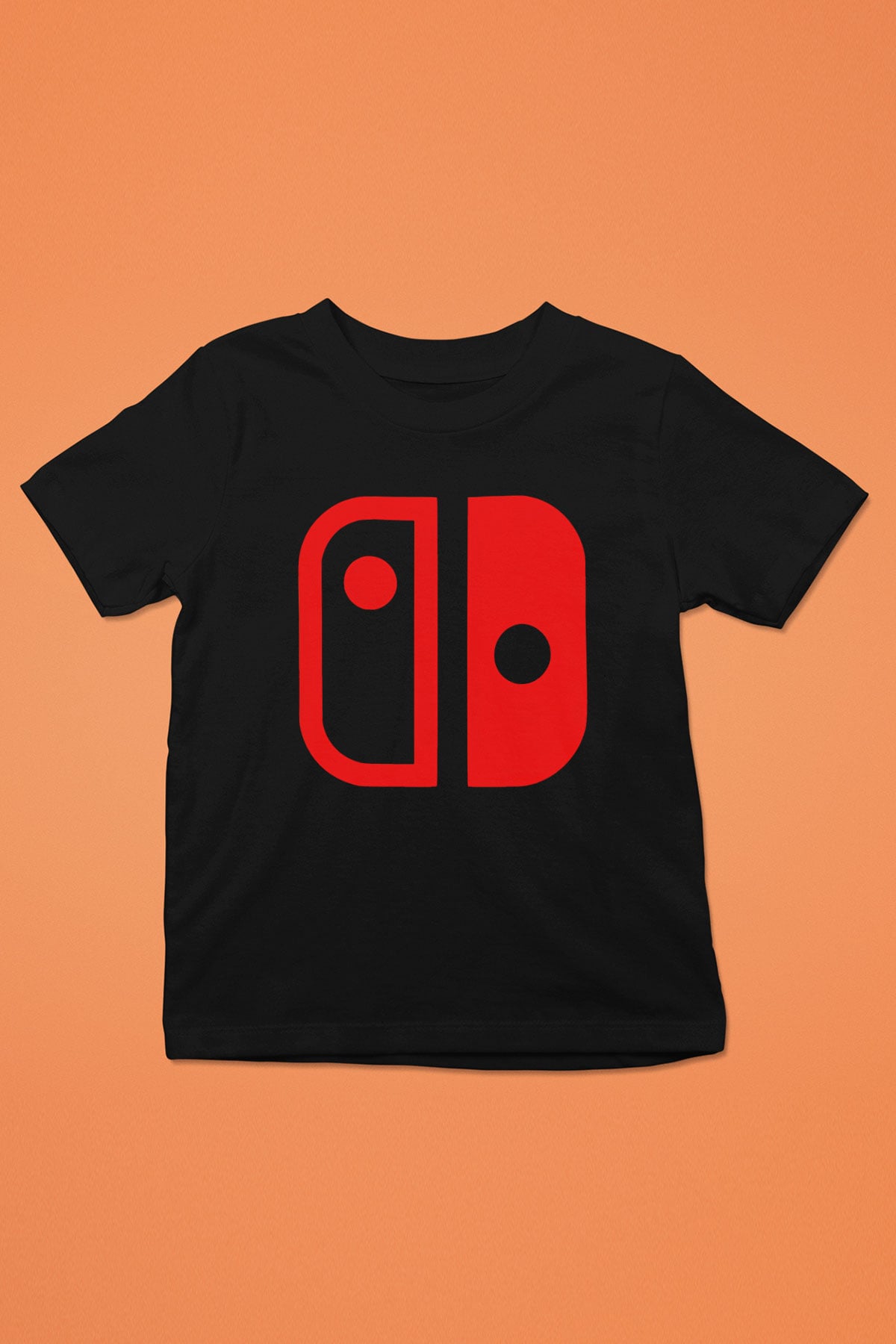 Nintendo Baskılı Siyah Unisex Çocuk Tişört