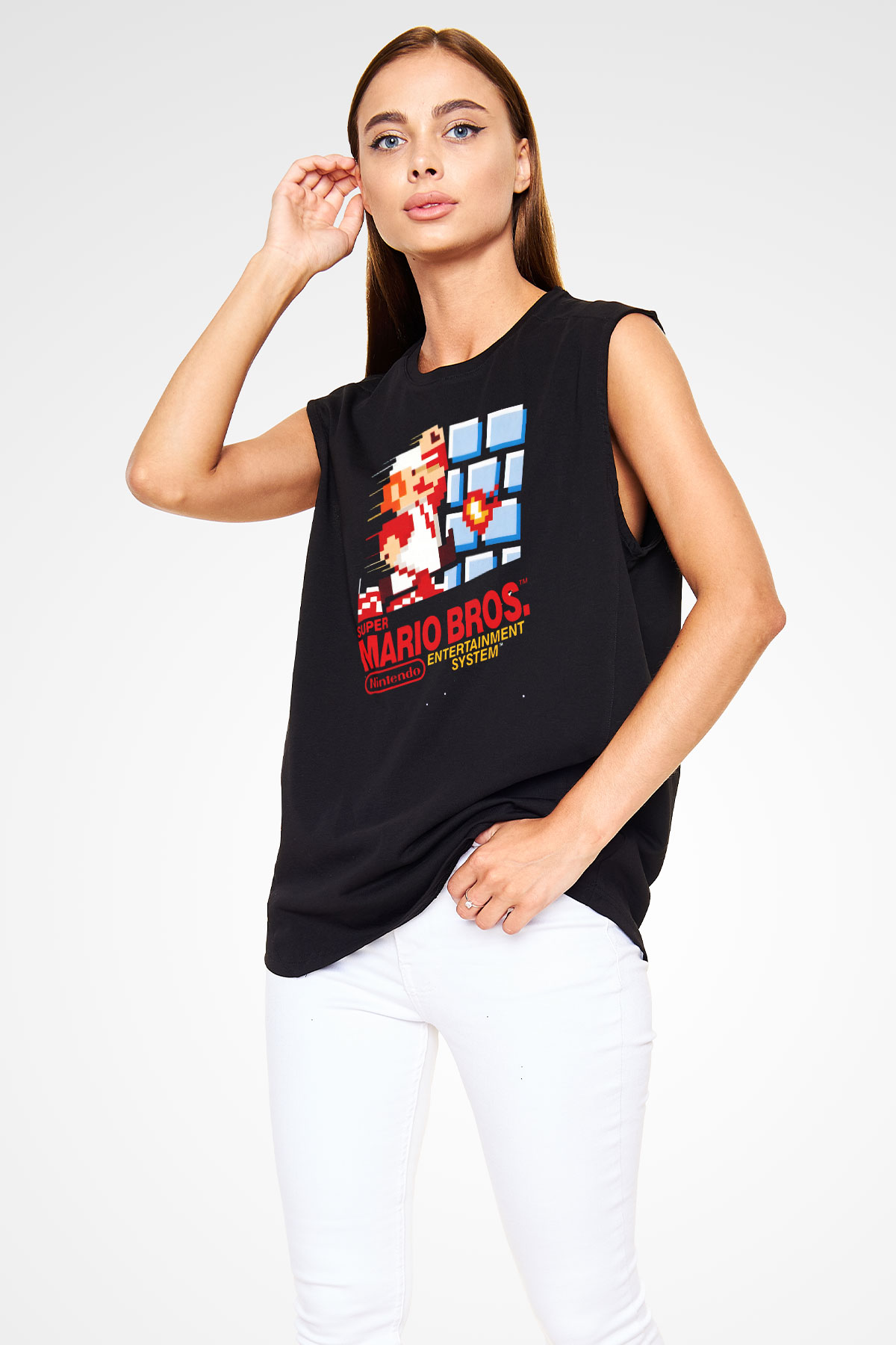 Nintendo Siyah Unisex Kolsuz Tişört