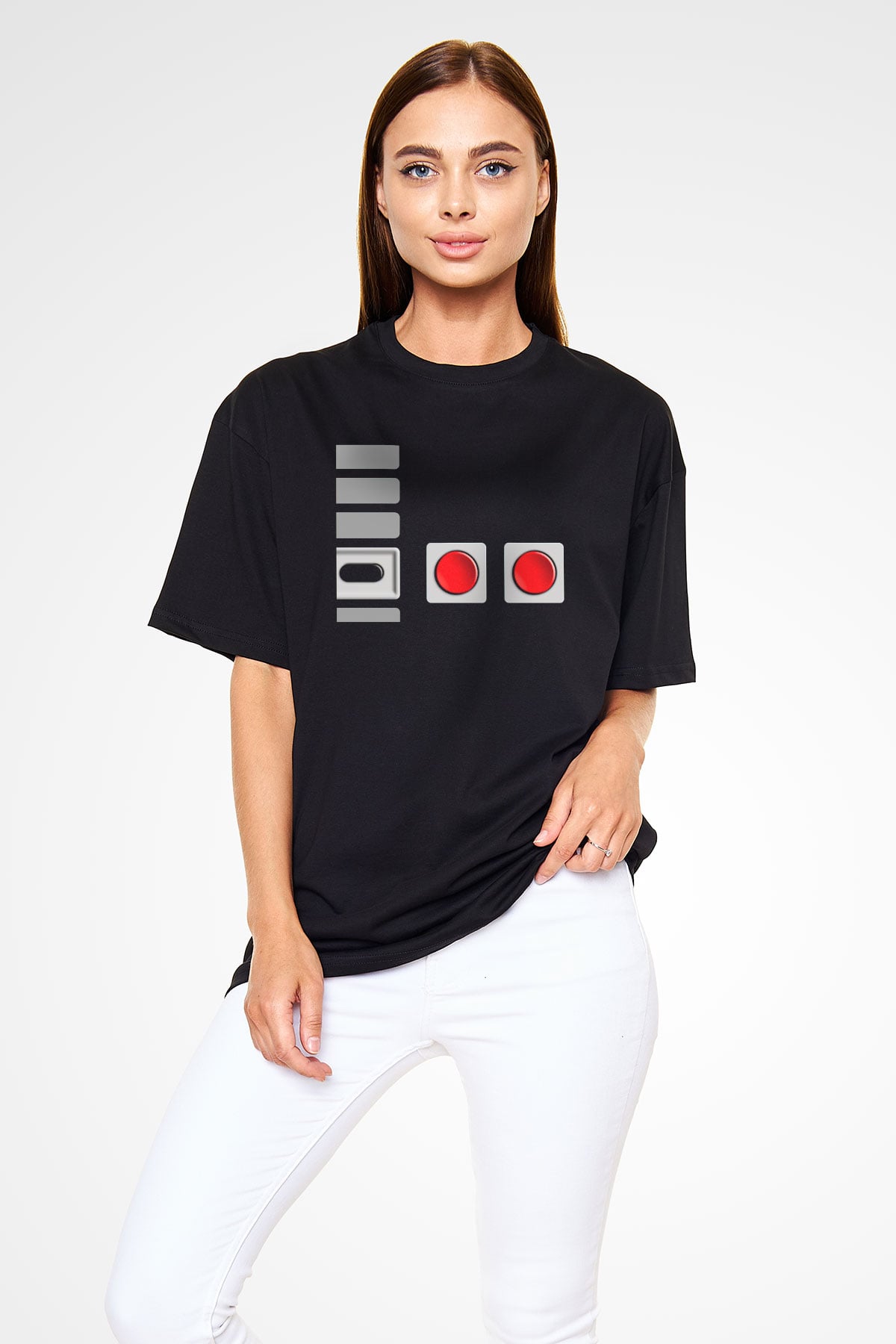 Nintendo Siyah Oversize Tişört