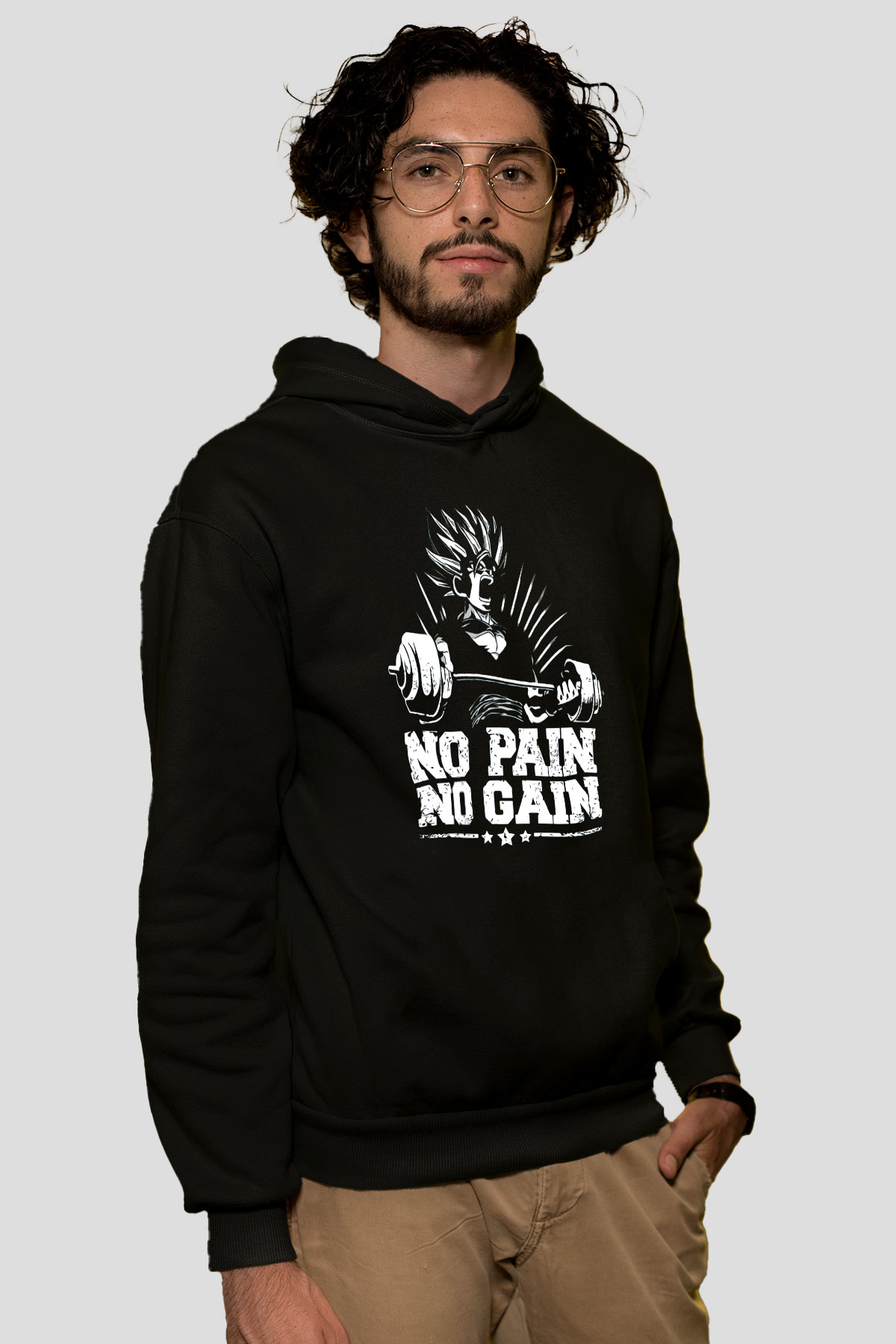 No Pain No GainSiyah  Unisex Hoodie