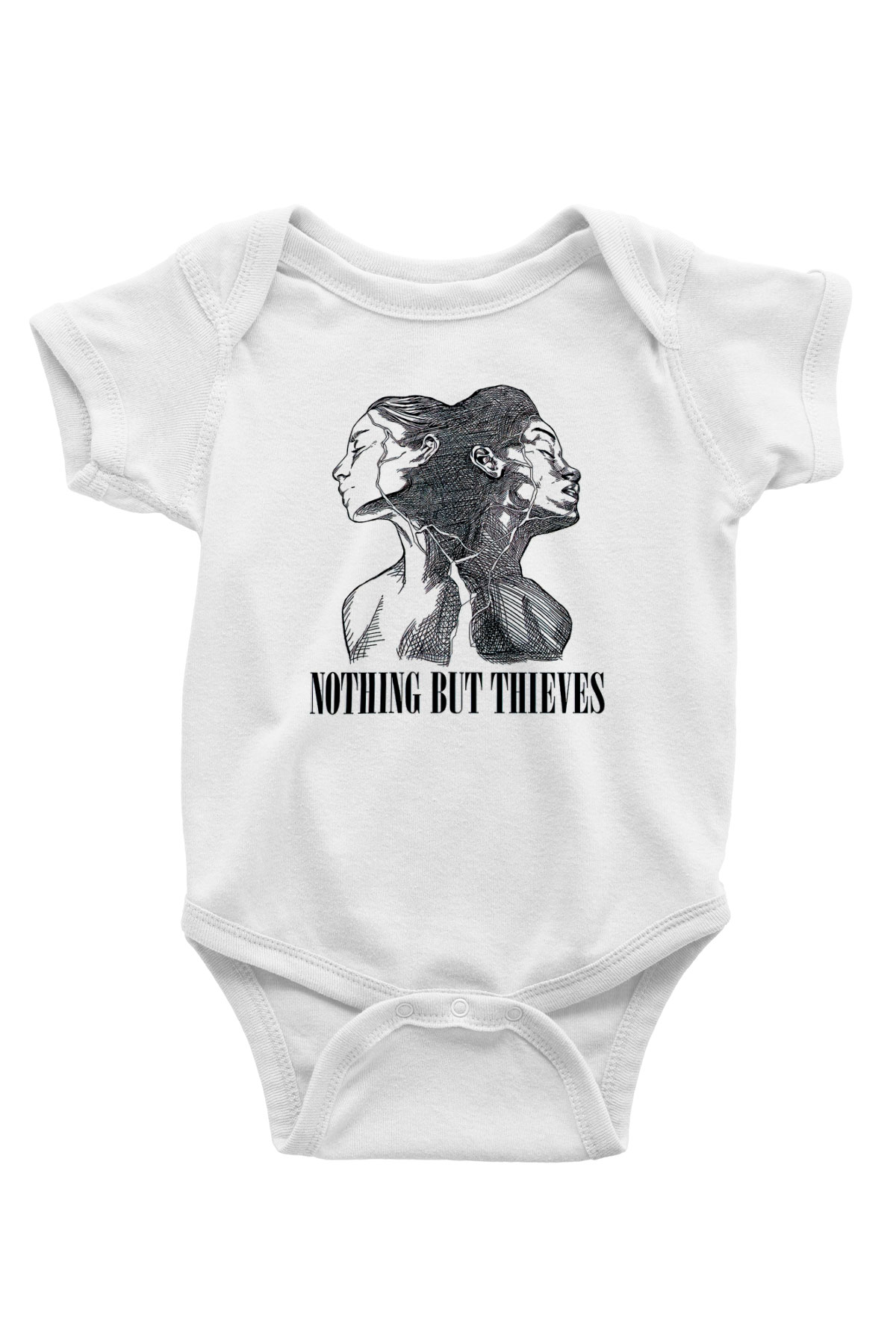 Nocturnal Depression Baskılı Beyaz Unisex Bebek Body - Zıbın