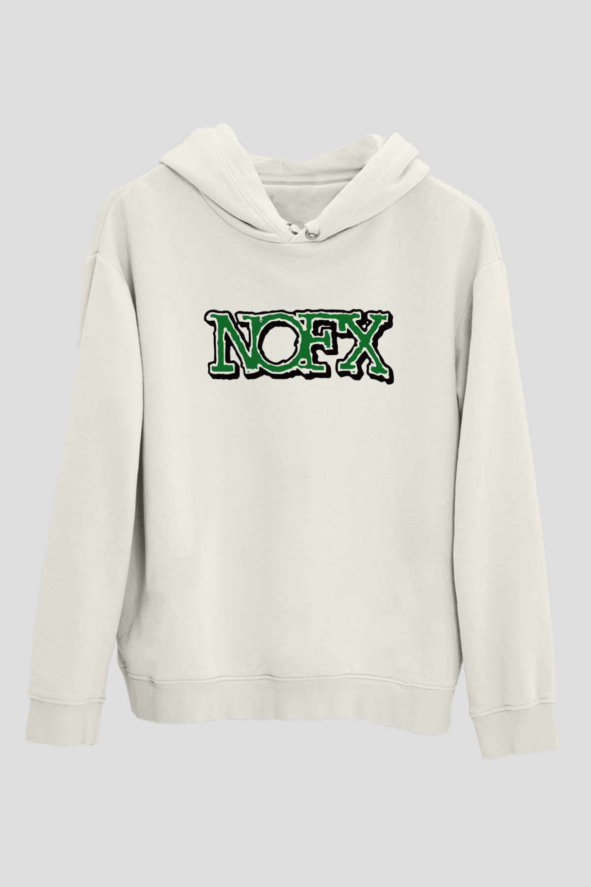 NOFX Beyaz Unisex Kapüşonlu Sweatshirt