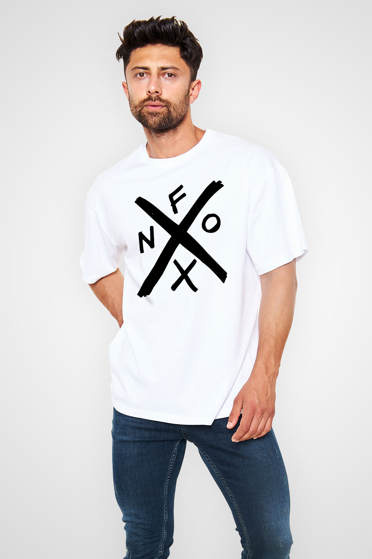 NOFX Beyaz Unisex Oversize Tişört T-Shirt