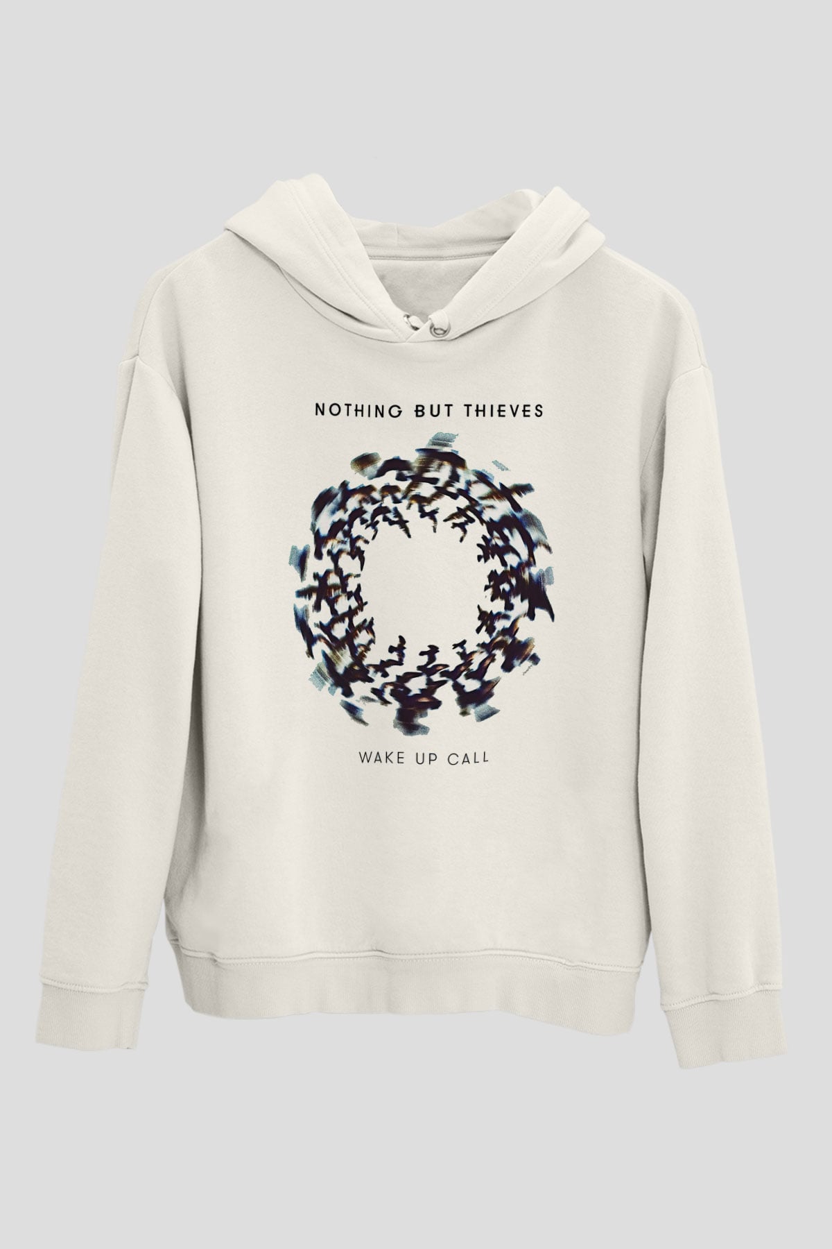 Nothing But Thieves Baskılı Beyaz Unisex Kapüşonlu Sweatshirt