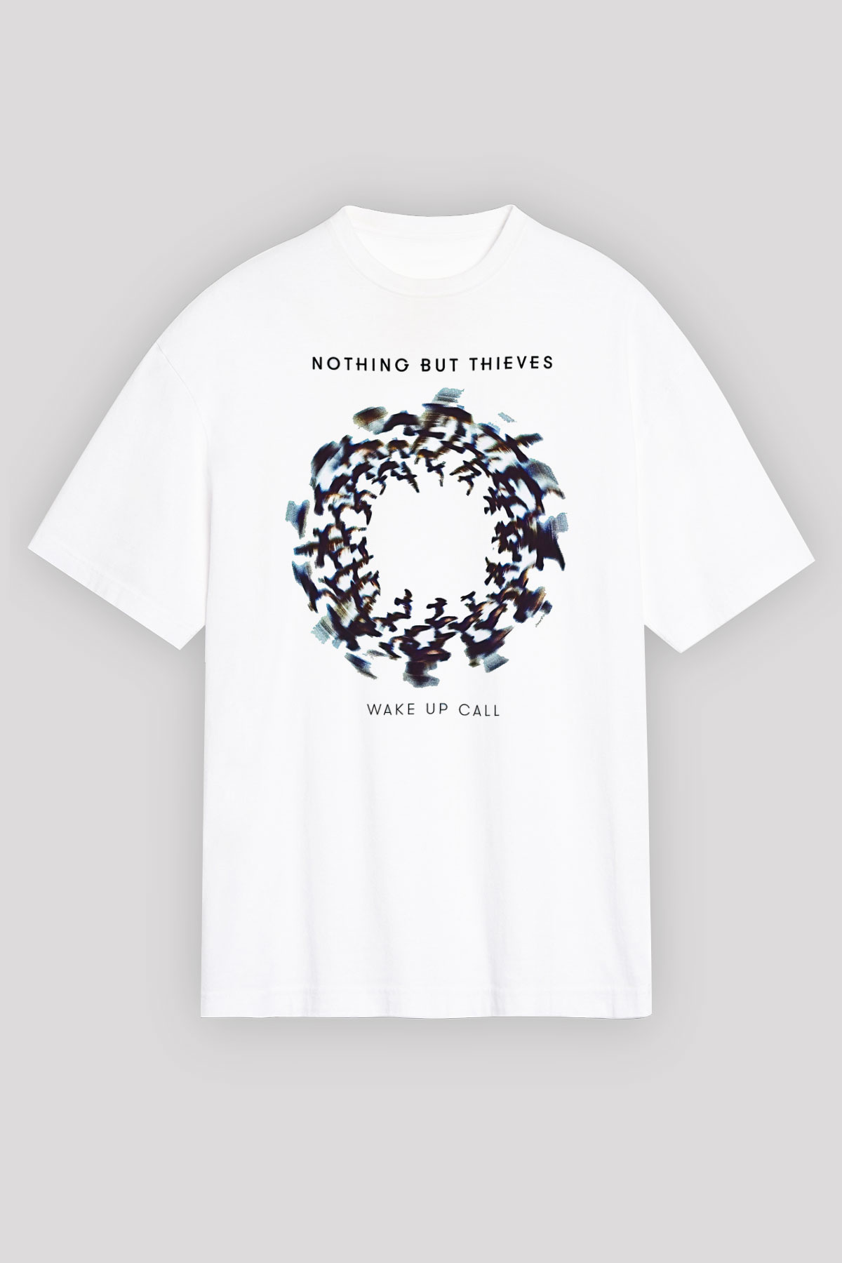 Nothing But Thieves Baskılı Beyaz Unisex Oversize Tişört - Tshirt