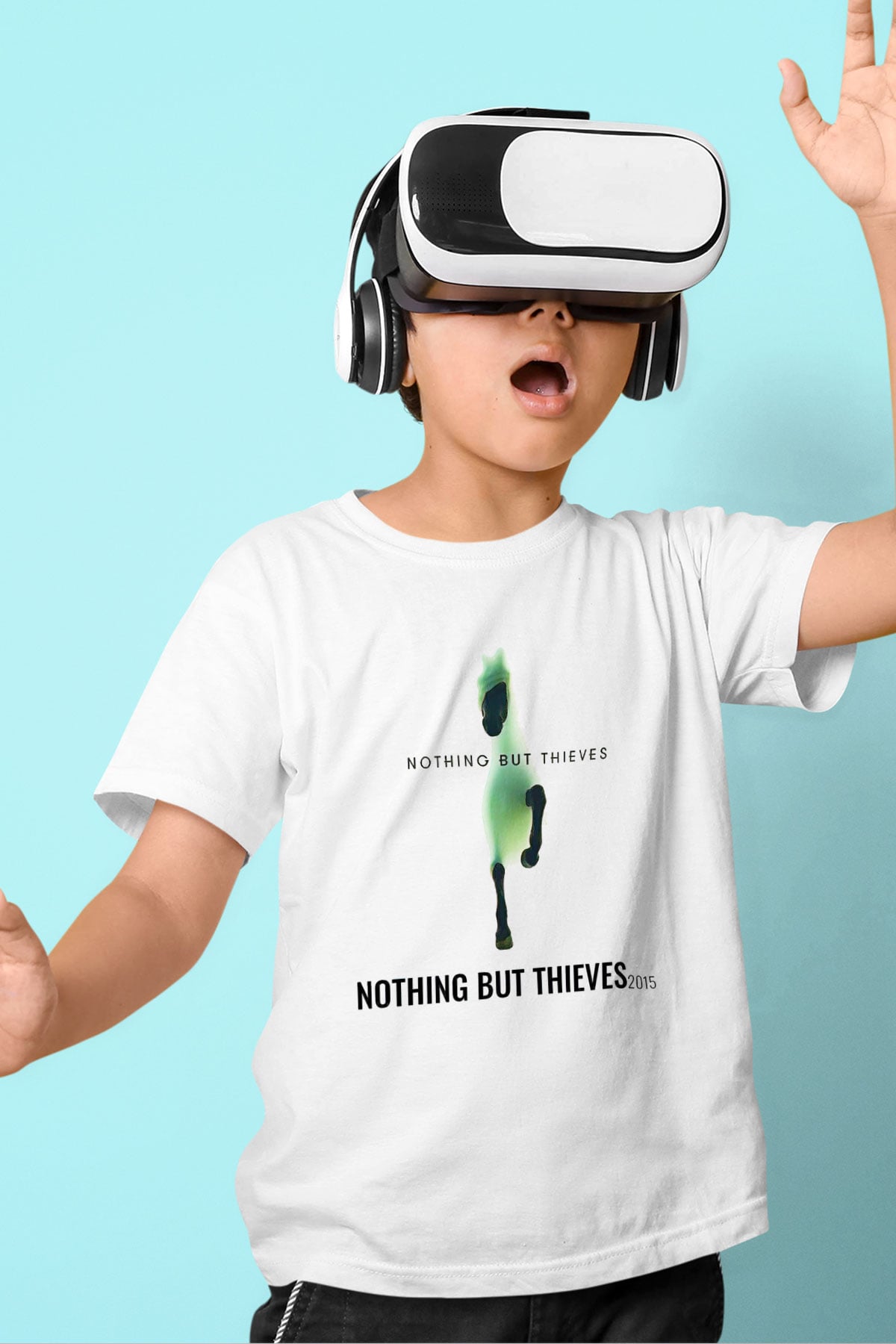 Nothing But Thieves Baskılı Beyaz Unisex Beyaz Çocuk Tişört - Tshirt