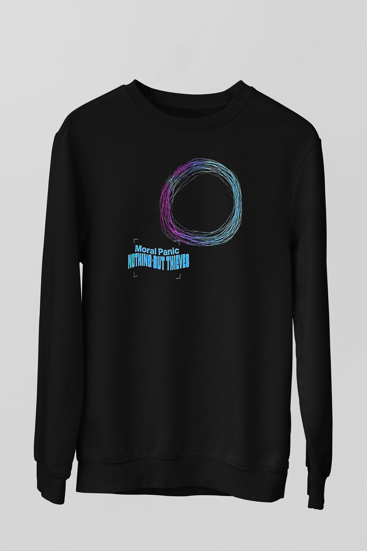 Nothing But Thieves Baskılı Unisex Siyah Sweatshirt