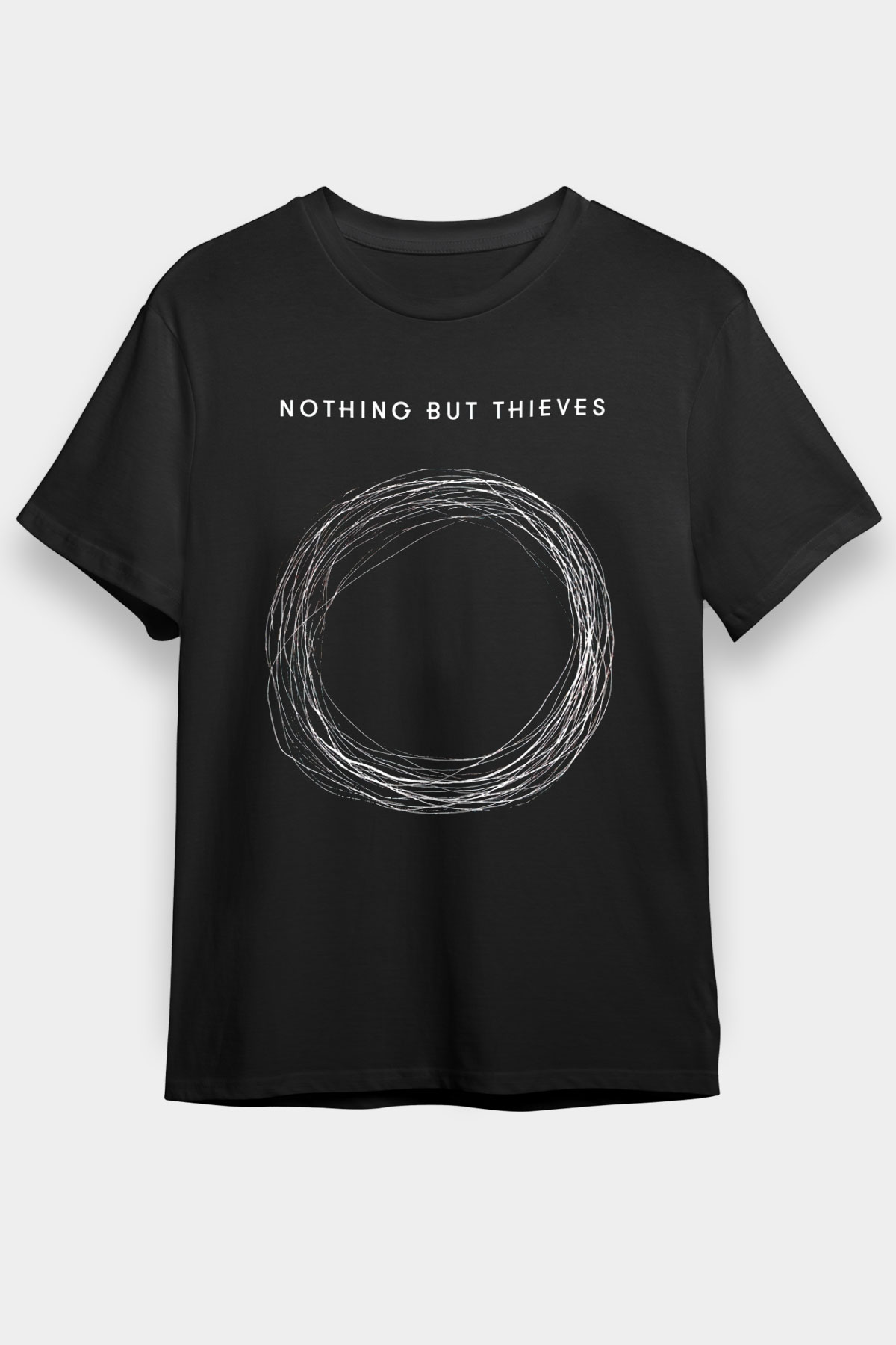 Nothing But Thieves Baskılı Unisex Siyah Tişört - Tshirt