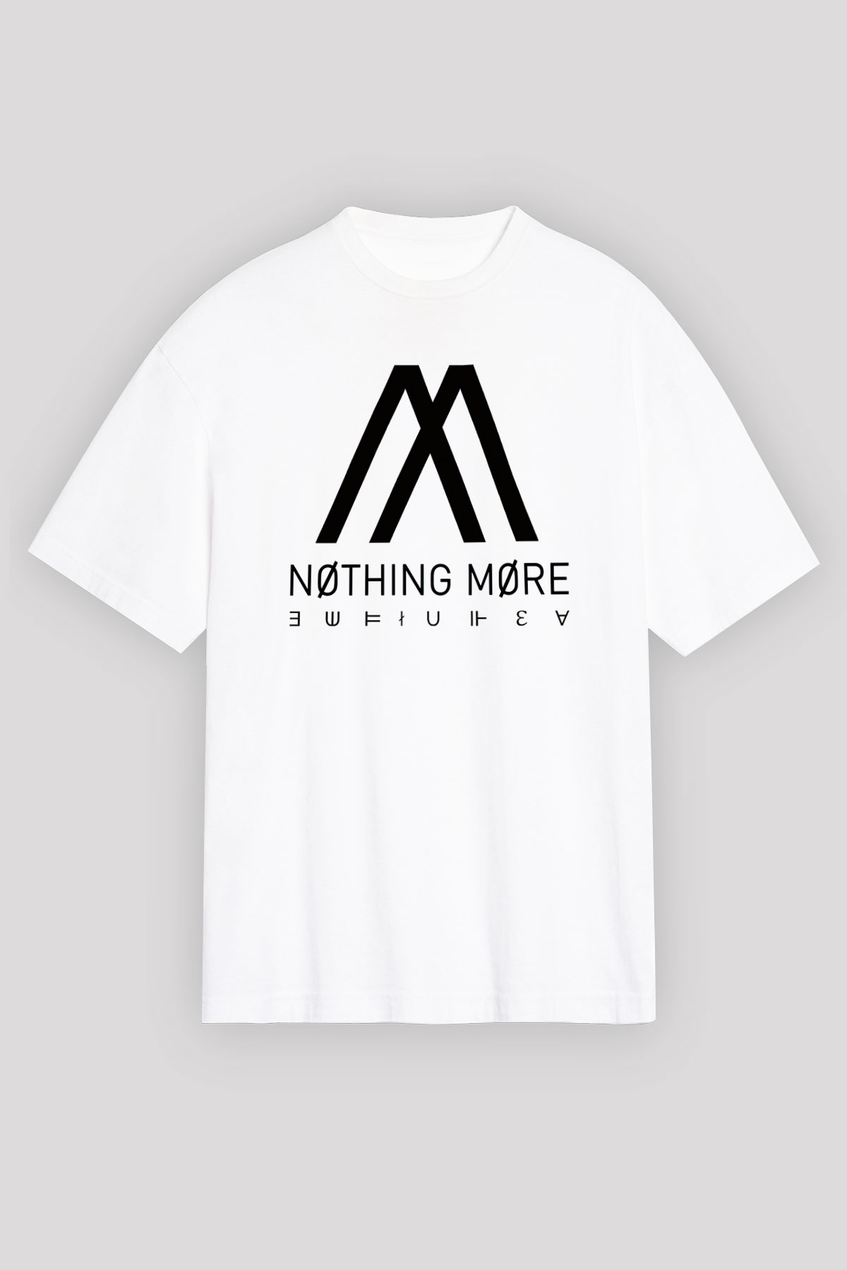 Nothing More Beyaz Unisex Oversize Tişört T-Shirt