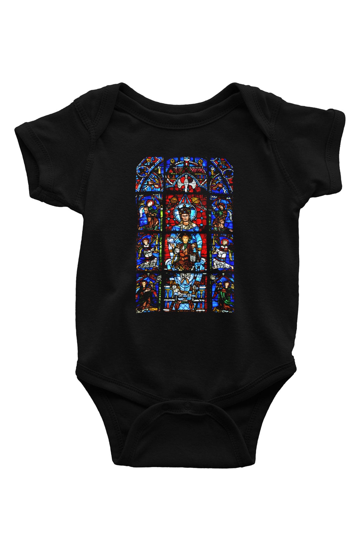 Notre Dame Katedrali Baskılı Siyah Bebek Body - Zıbın