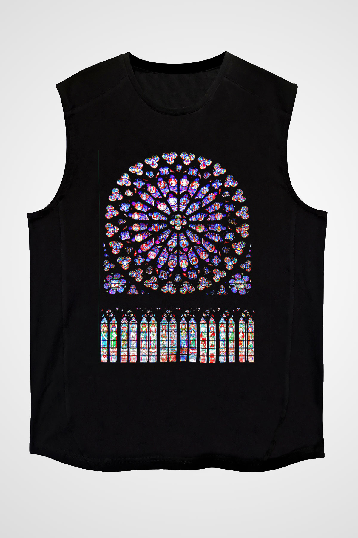 Notre Dame Katedrali Siyah Unisex Kolsuz Tişört