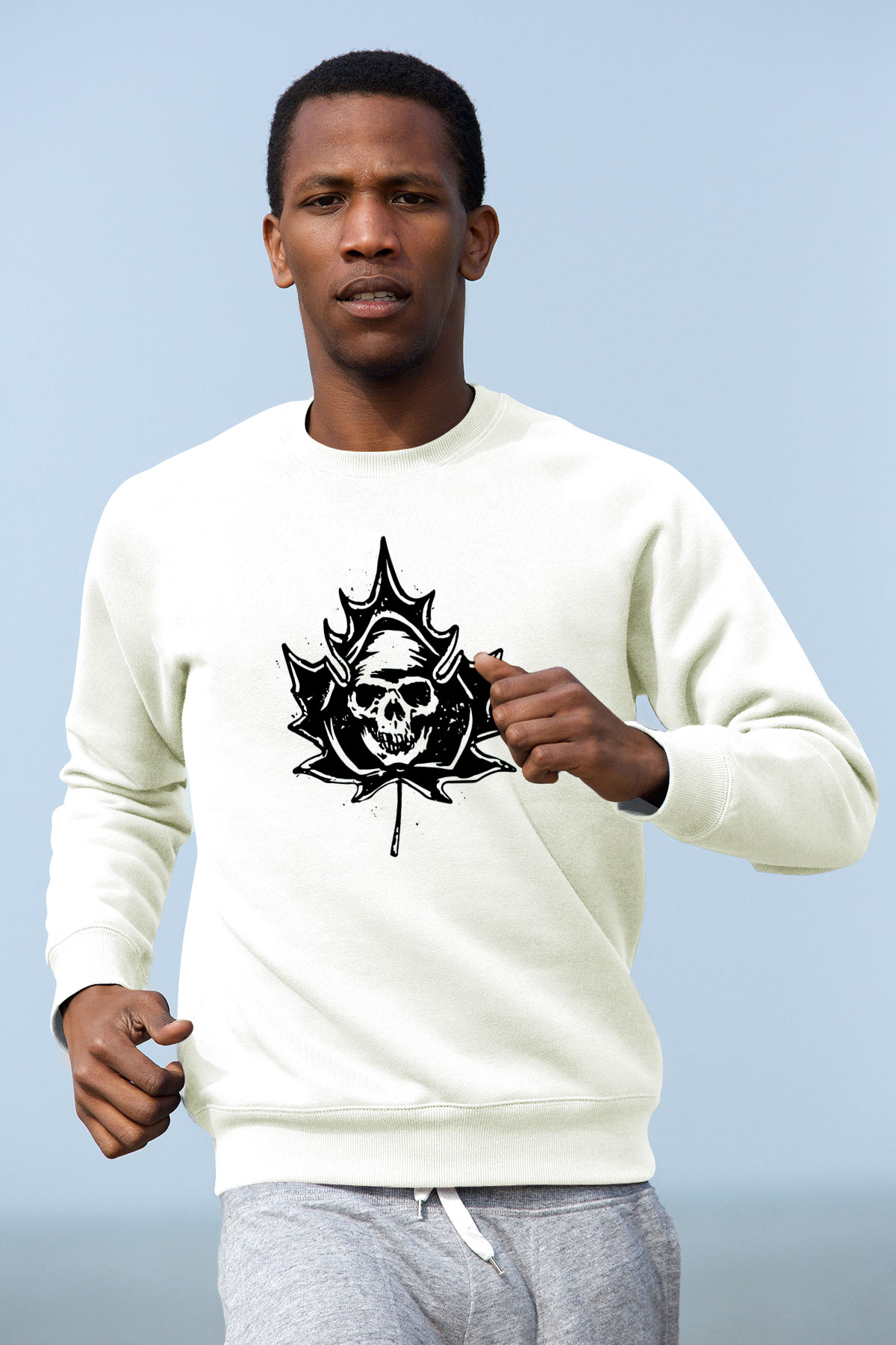 Obey the Brave Beyaz Unisex Sweatshirt