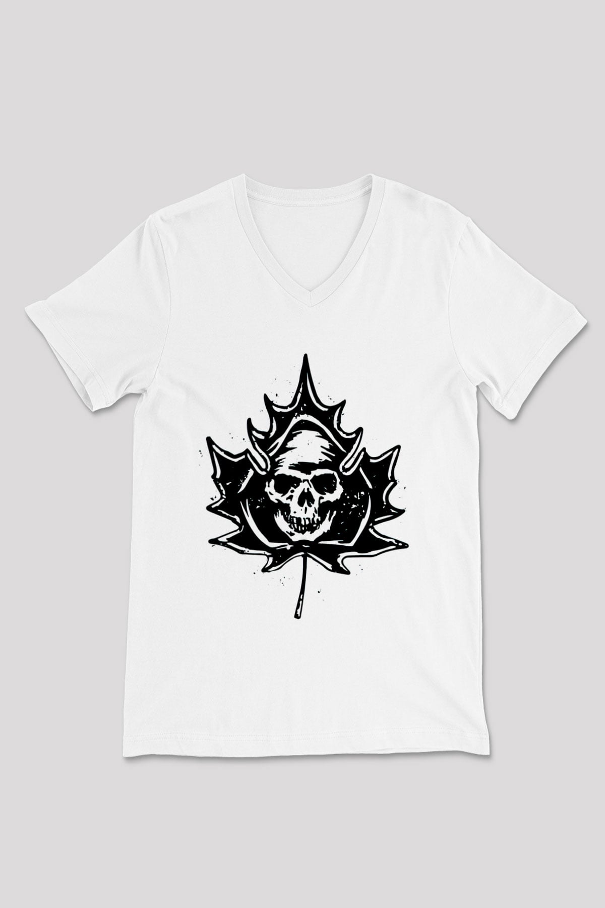 Obey the Brave Beyaz Unisex V Yaka Tişört